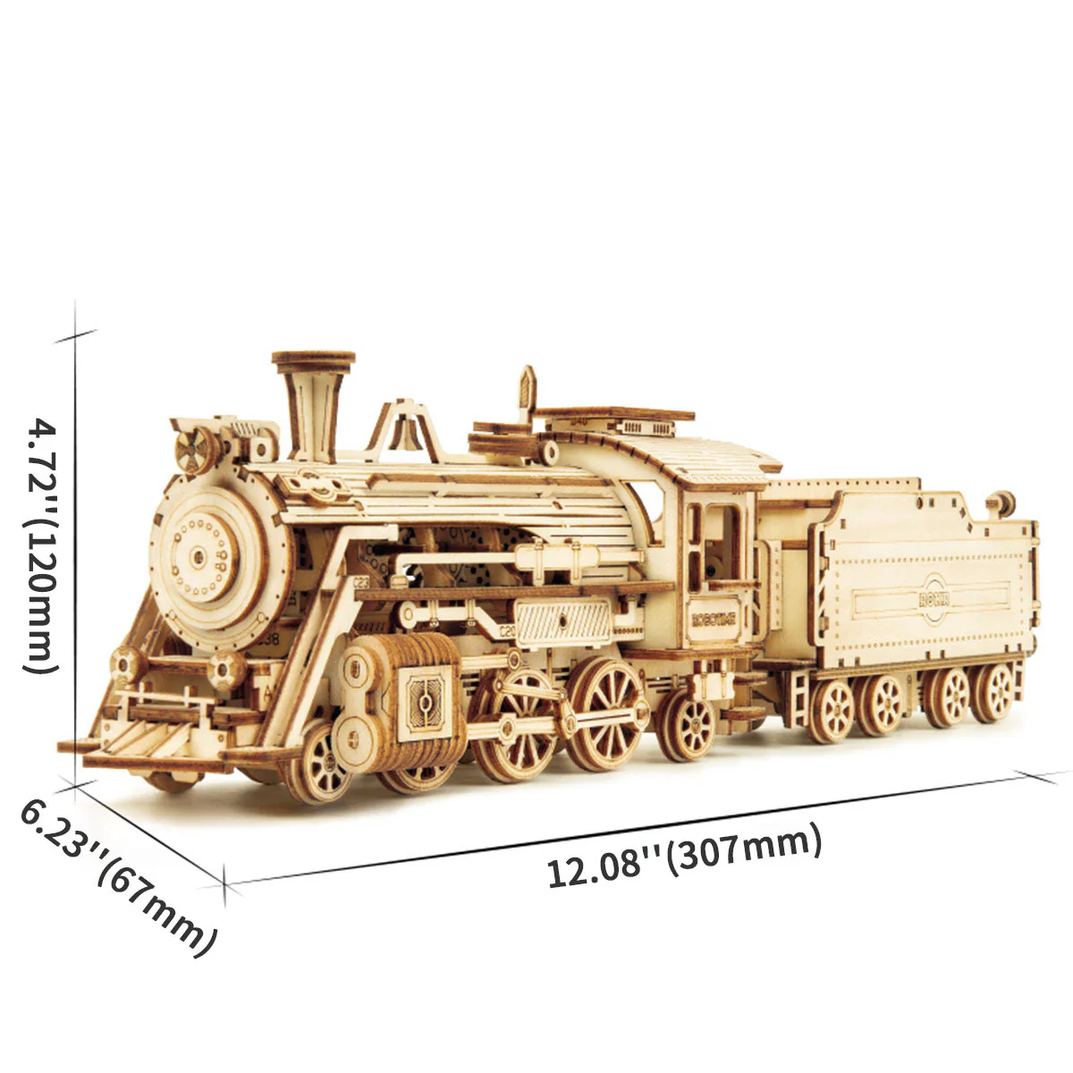 ROKR Prime Steam Express Train 3D Wooden Puzzle MC501 - Image 7