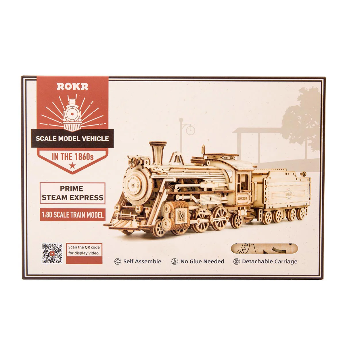 ROKR Prime Steam Express Train 3D Wooden Puzzle MC501 - Image 8