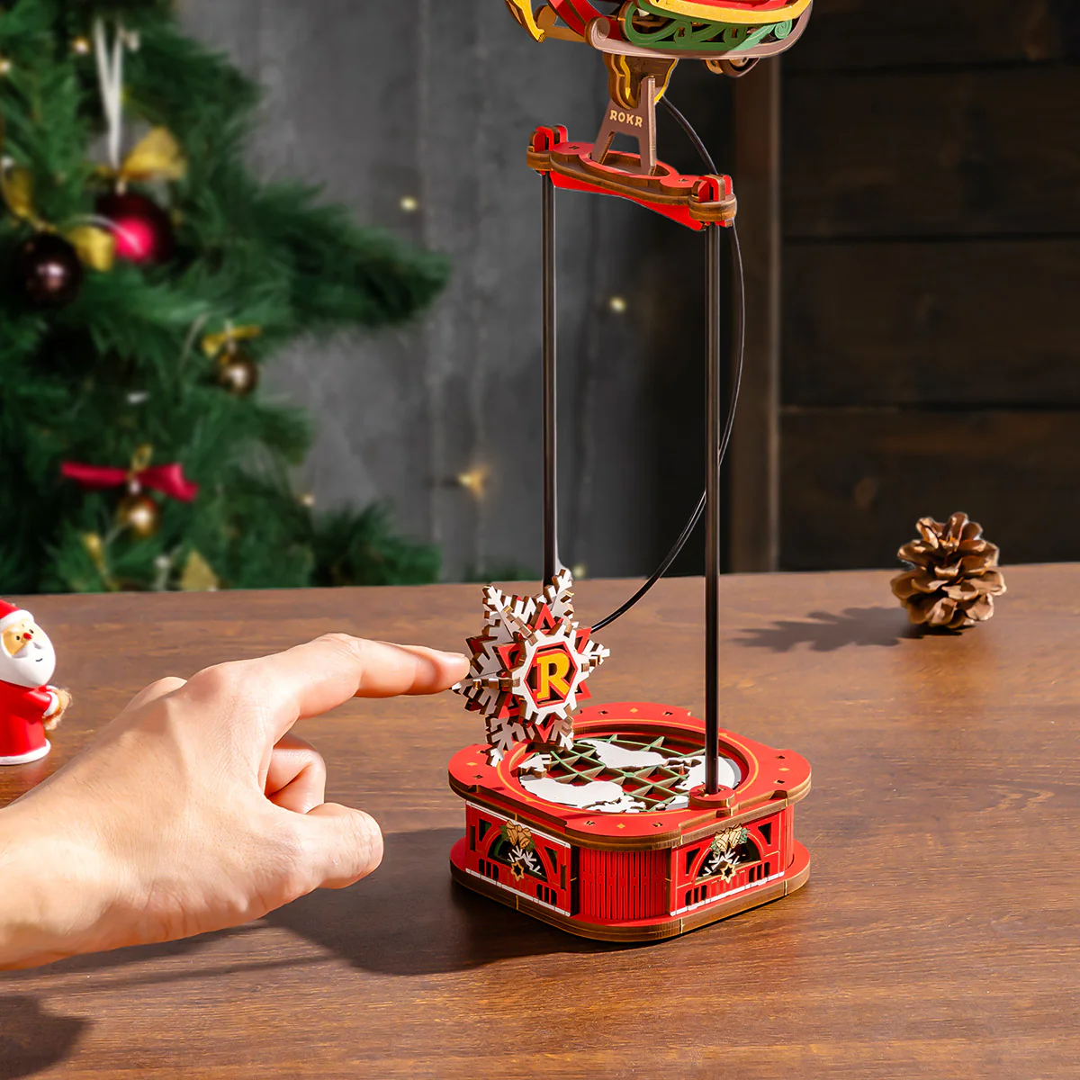 ROKR Santa on Sleigh Pendulum Balance Toy 3D Puzzle MCD05 - Image 4