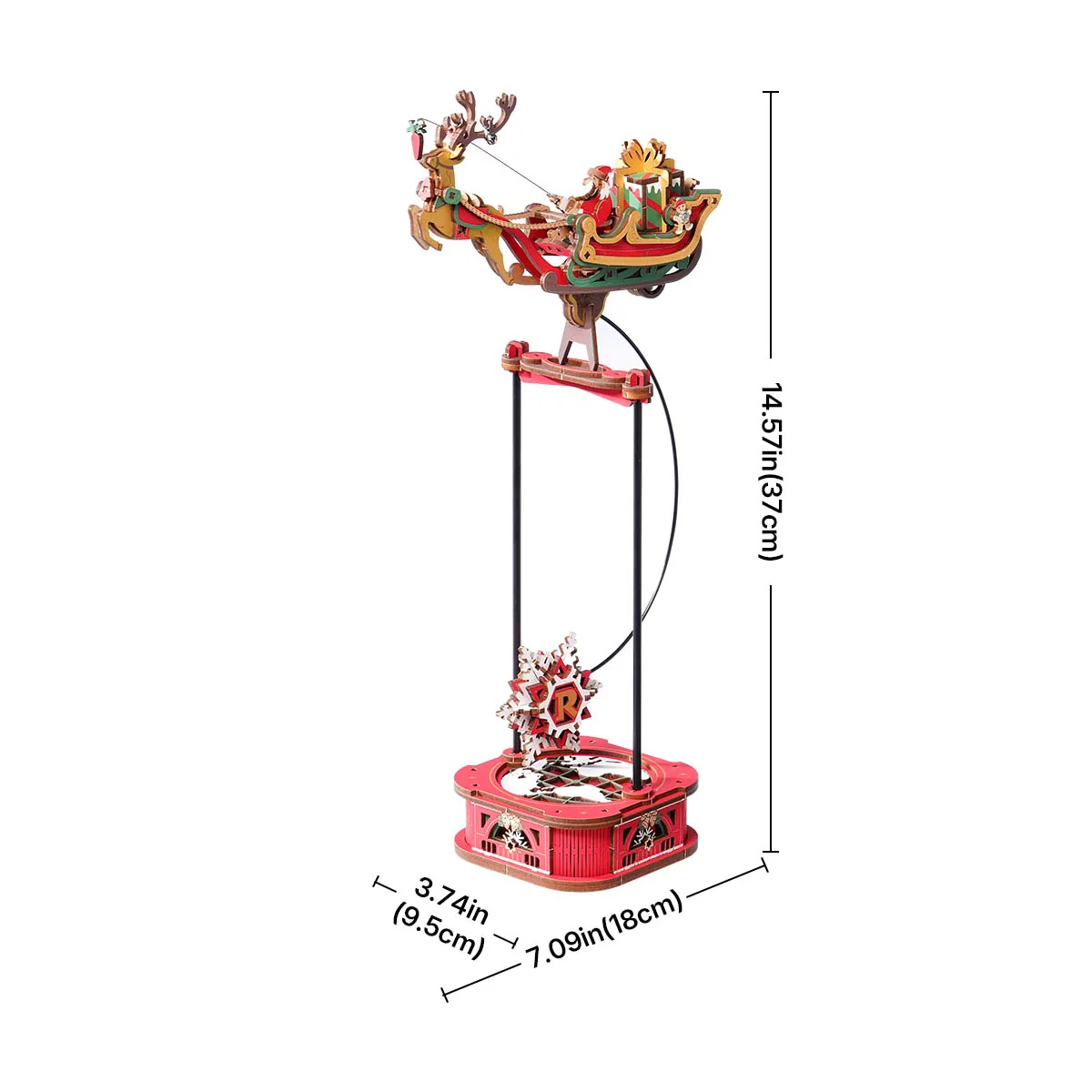 ROKR Santa on Sleigh Pendulum Balance Toy 3D Puzzle MCD05 - Image 7