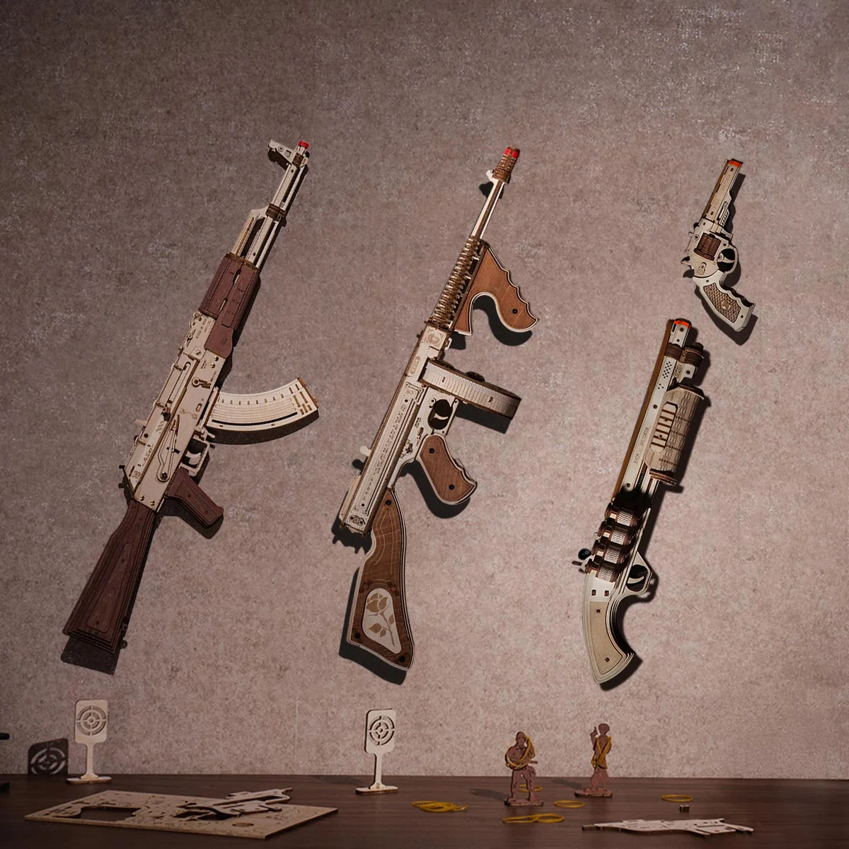 ROKR Thompson Submachine Toy Gun 3D Wooden Puzzle LQB01 - Image 13