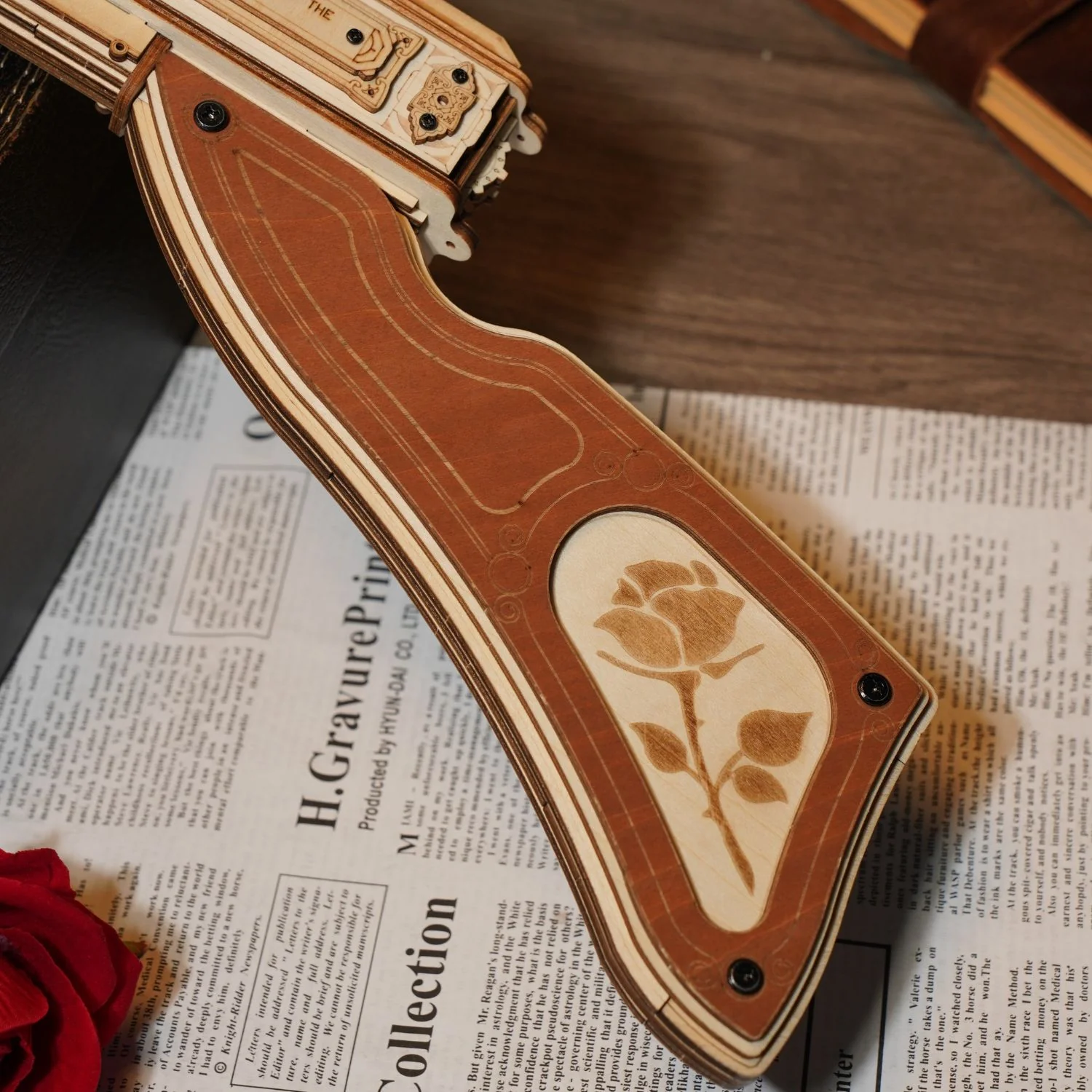 ROKR Thompson Submachine Toy Gun 3D Wooden Puzzle LQB01 - Image 7