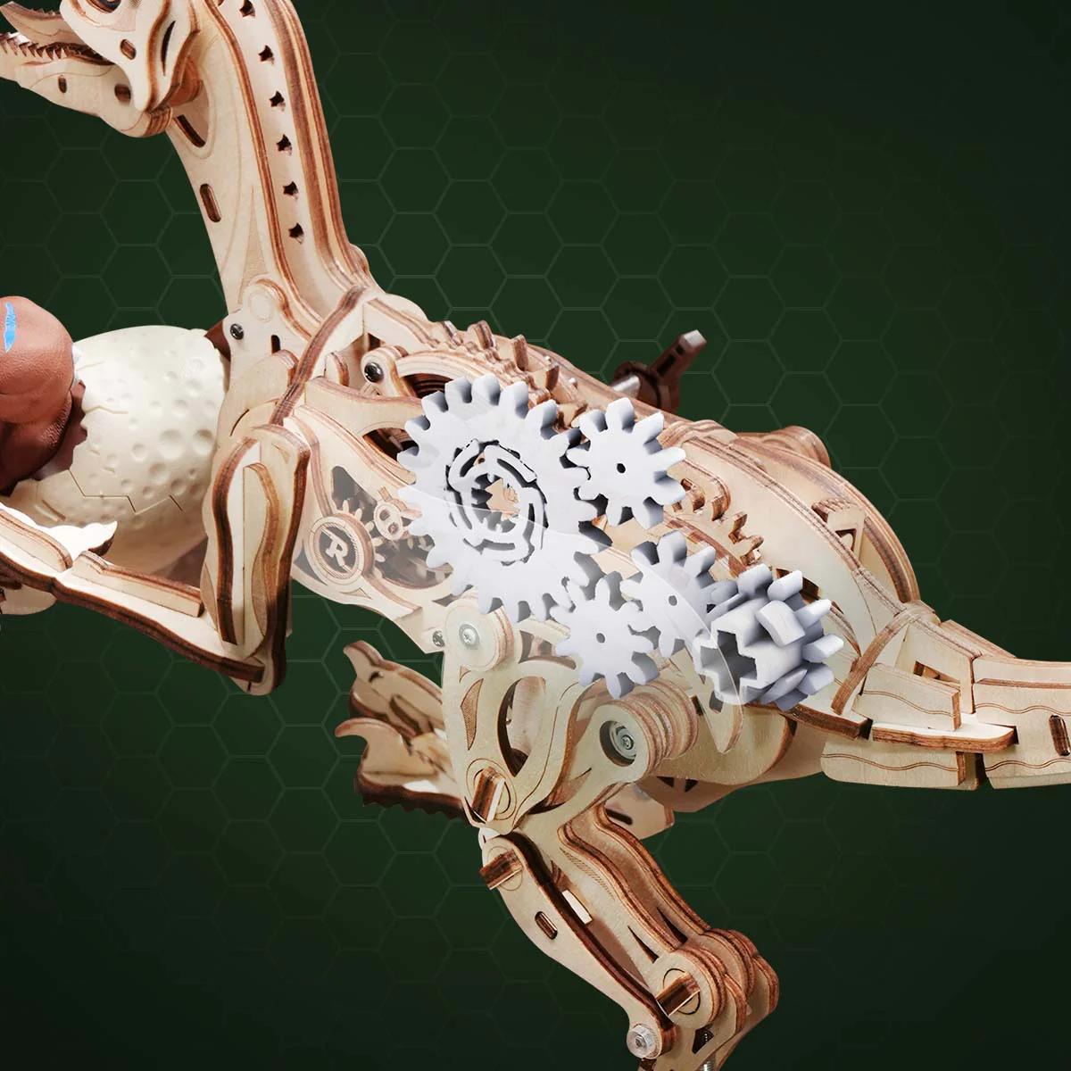ROKR Velociraptor Mechanical 3D Wooden Puzzle LD01 - Image 3