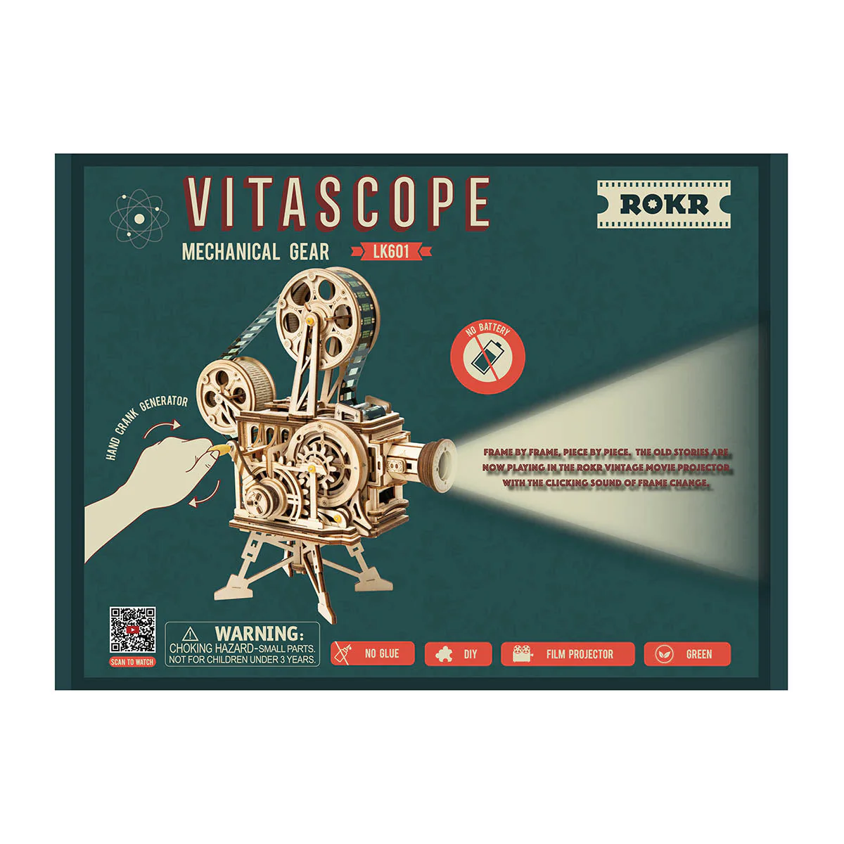 ROKR Vitascope Movie Projector 3D Wooden Puzzle LK601 - Image 6