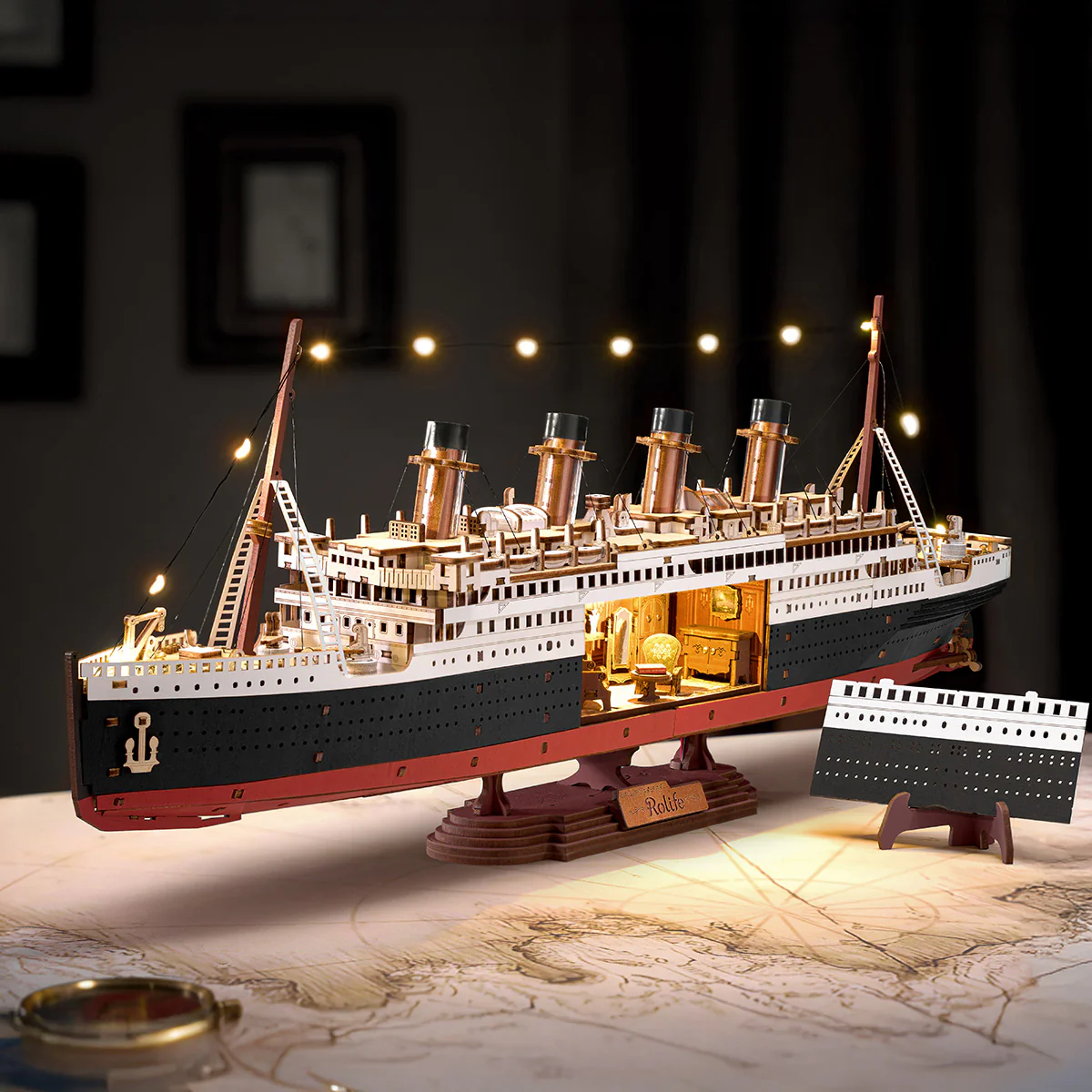 Rolife 1912·Eternal Atlantic Voyager 3D Wooden Puzzle TGL02 - Image 2