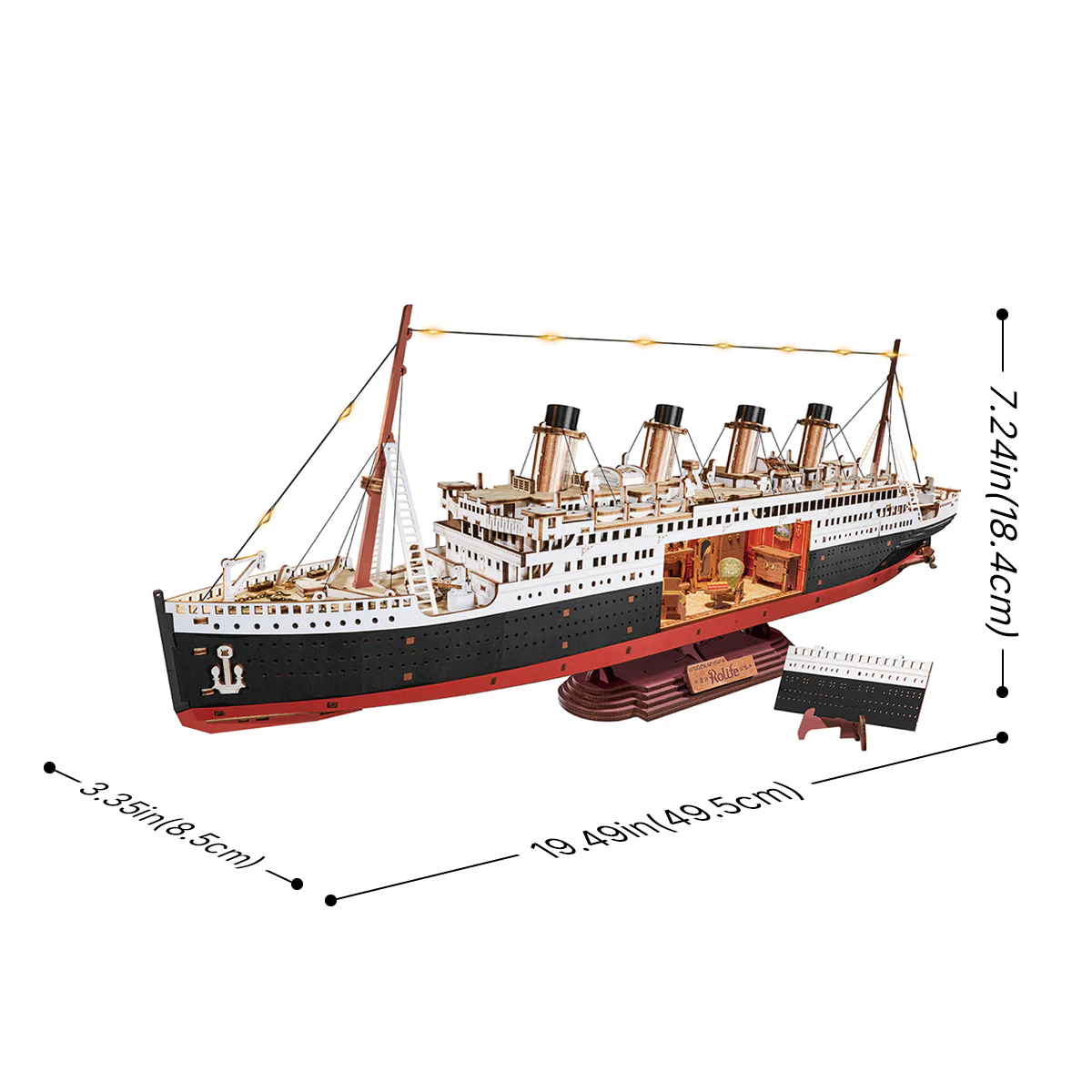 Rolife 1912·Eternal Atlantic Voyager 3D Wooden Puzzle TGL02 - Image 6
