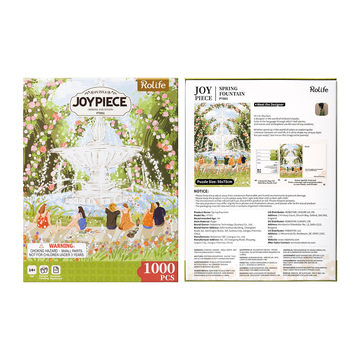 Rolife Afternoon Fountain 1000 Piece Jigsaw Puzzle PT001 - Image 6