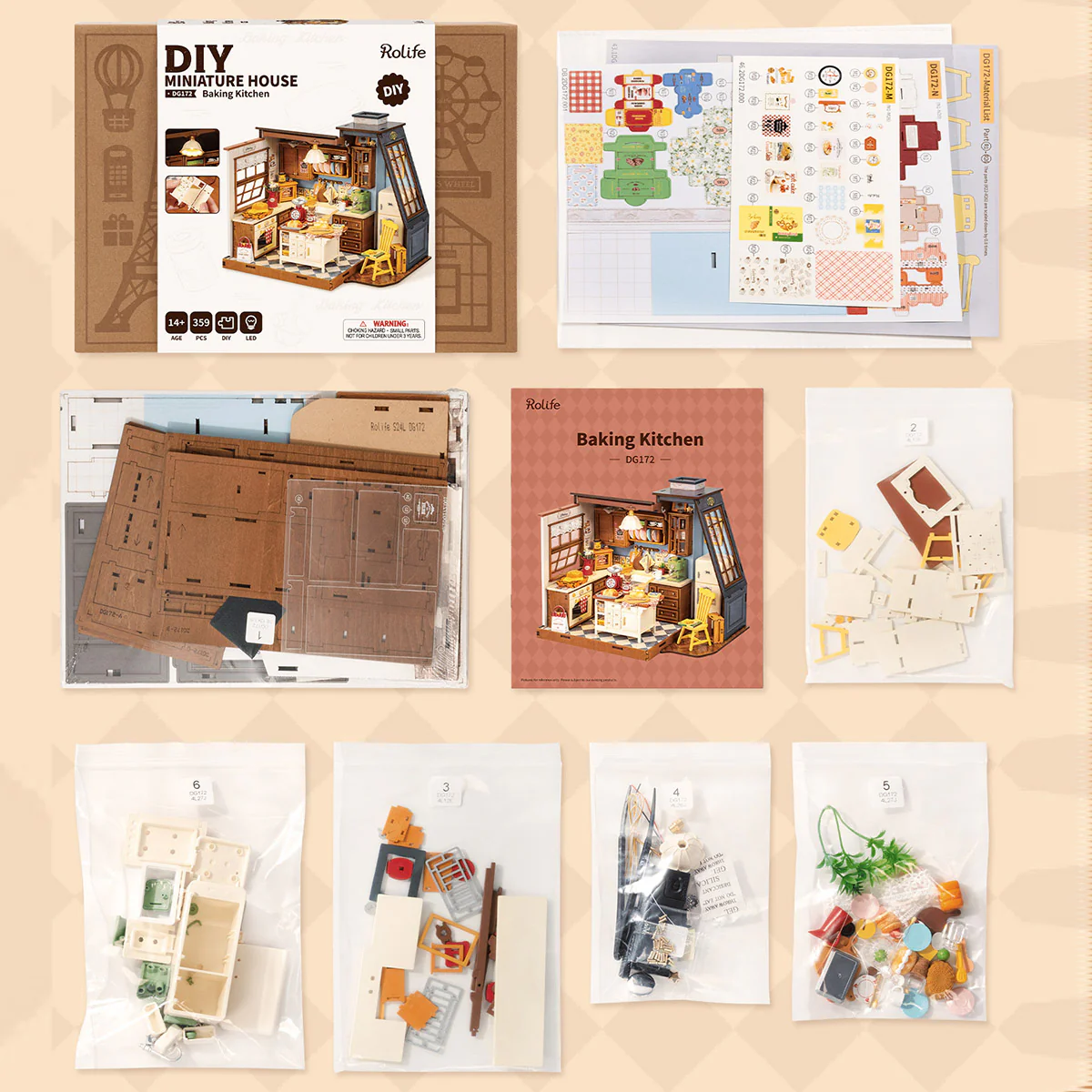 Rolife Baking Kitchen DIY Miniature House DG172 - Image 3