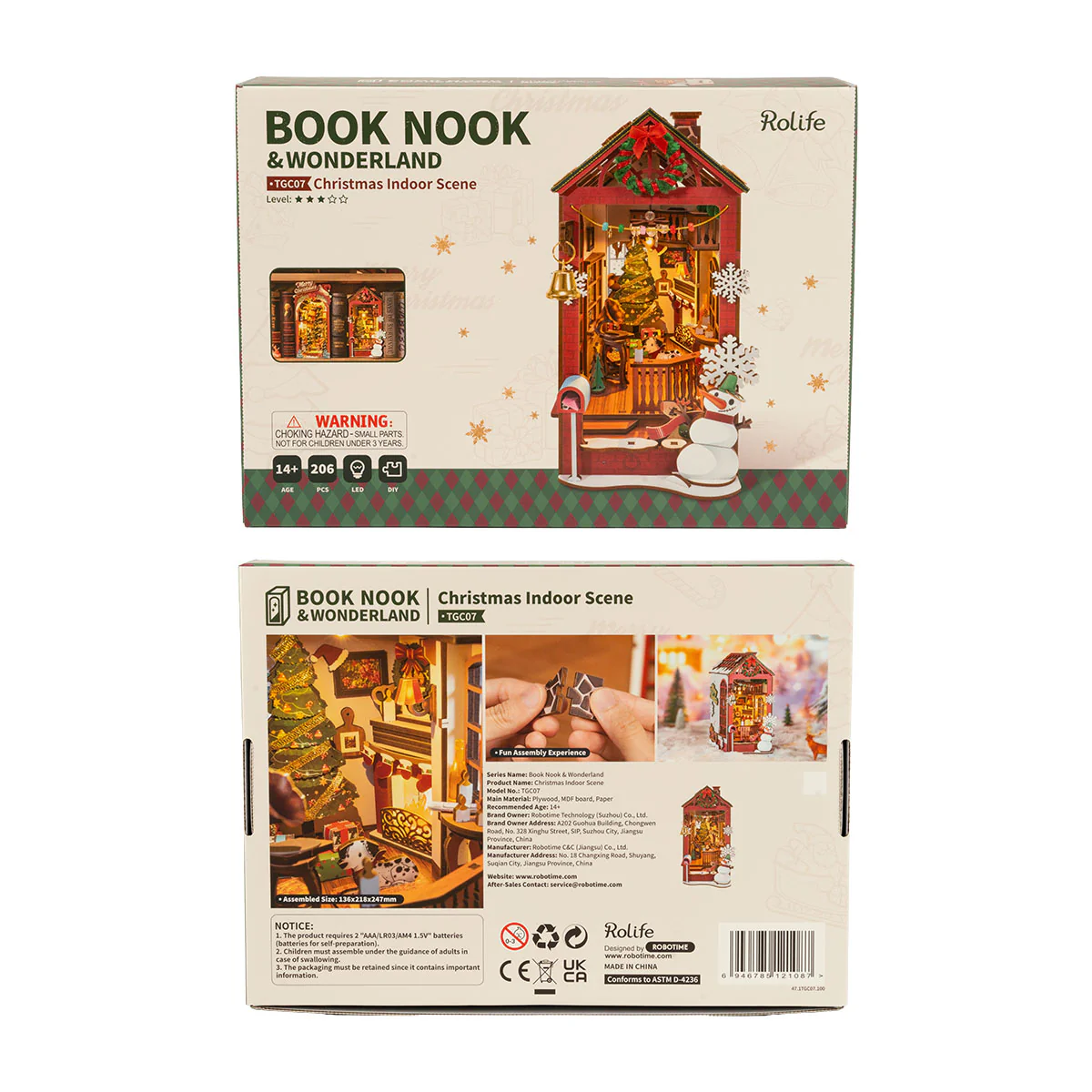 Rolife Christmas Indoor Scene DIY Book Nook TGC07 - Image 8