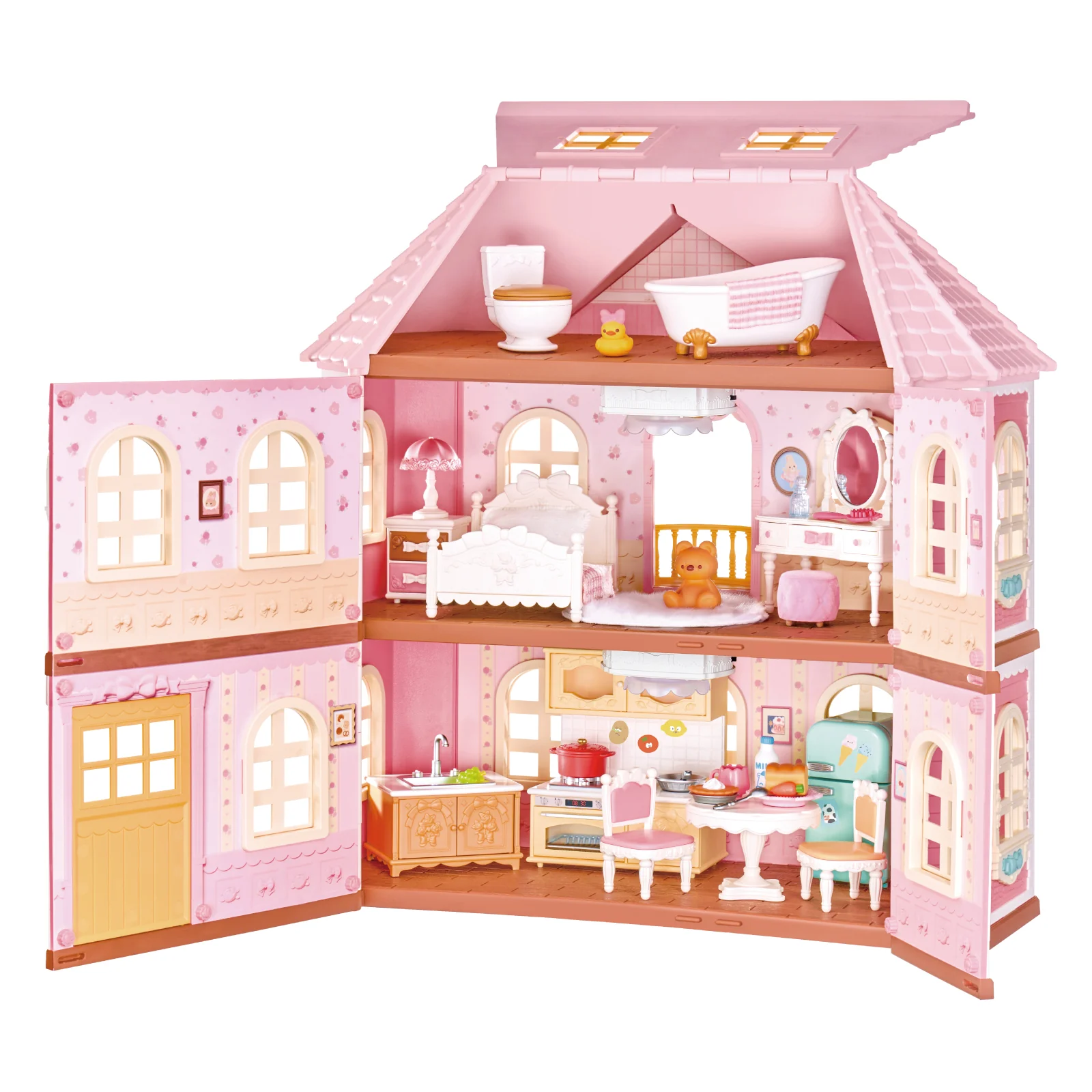 Rolife Fairy Rose Cottage Haley Island DIY Dollhouse Kit HH001