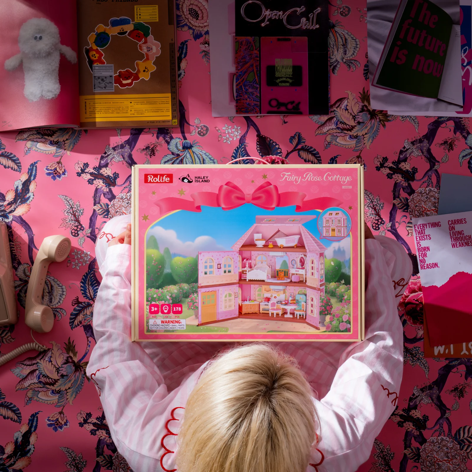 Rolife Fairy Rose Cottage Haley Island DIY Dollhouse Kit HH001 - Image 8