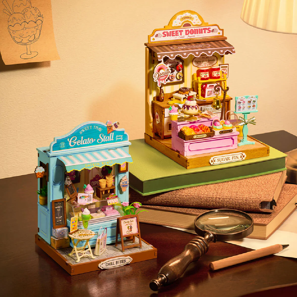 Rolife Gelato Stall DIY Miniature House DS052 - Image 5