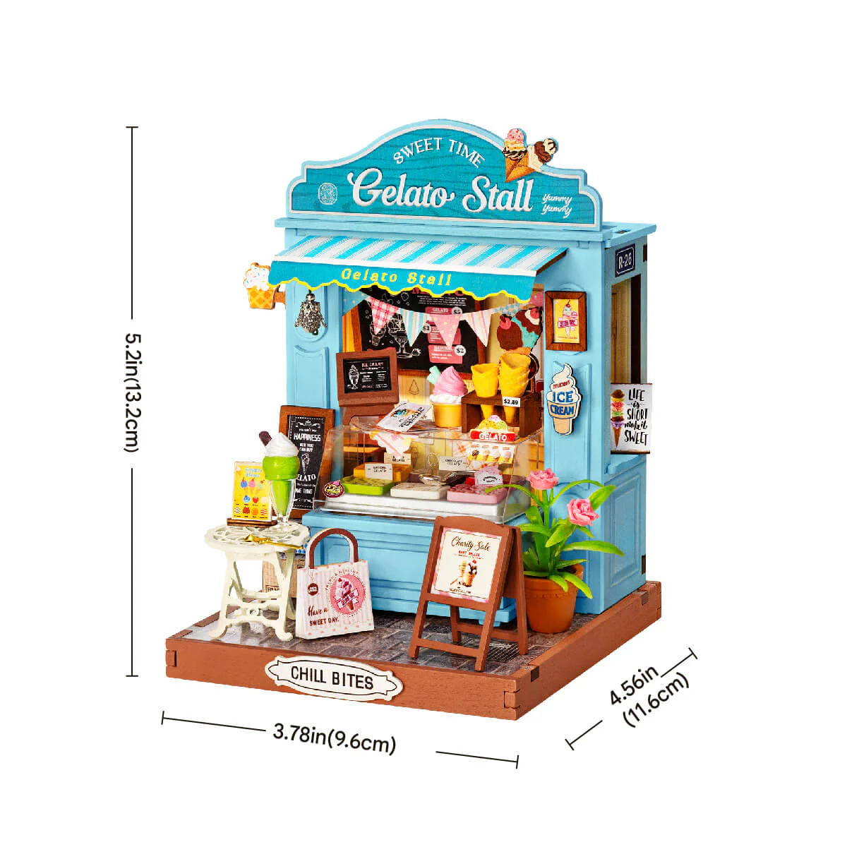 Rolife Gelato Stall DIY Miniature House DS052 - Image 7