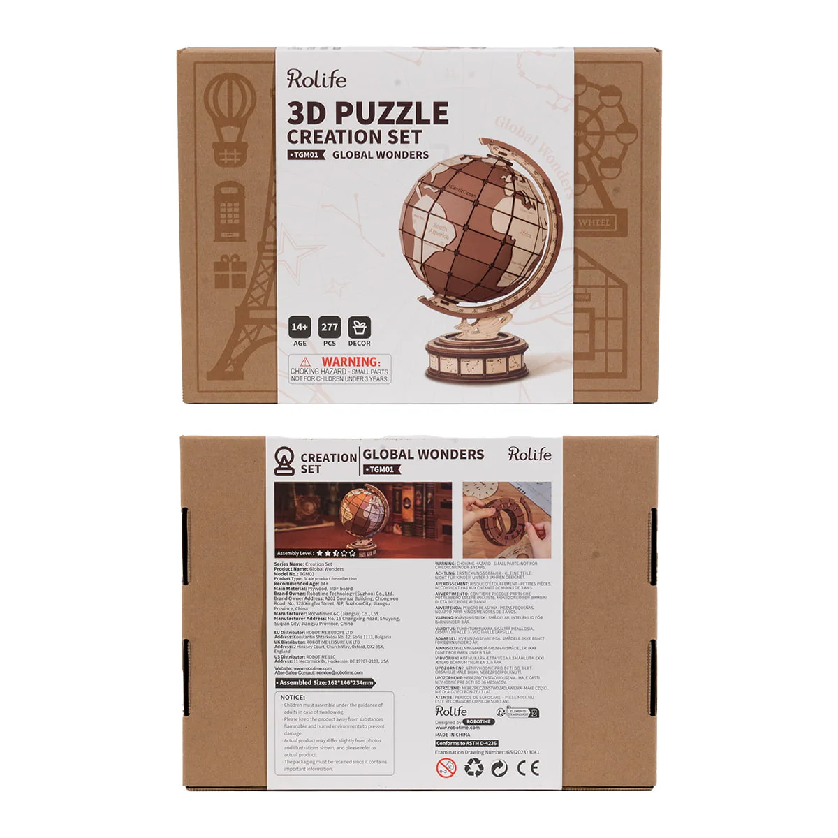 Rolife Global Wonders 3D Wooden Puzzle TGM01 - Image 7