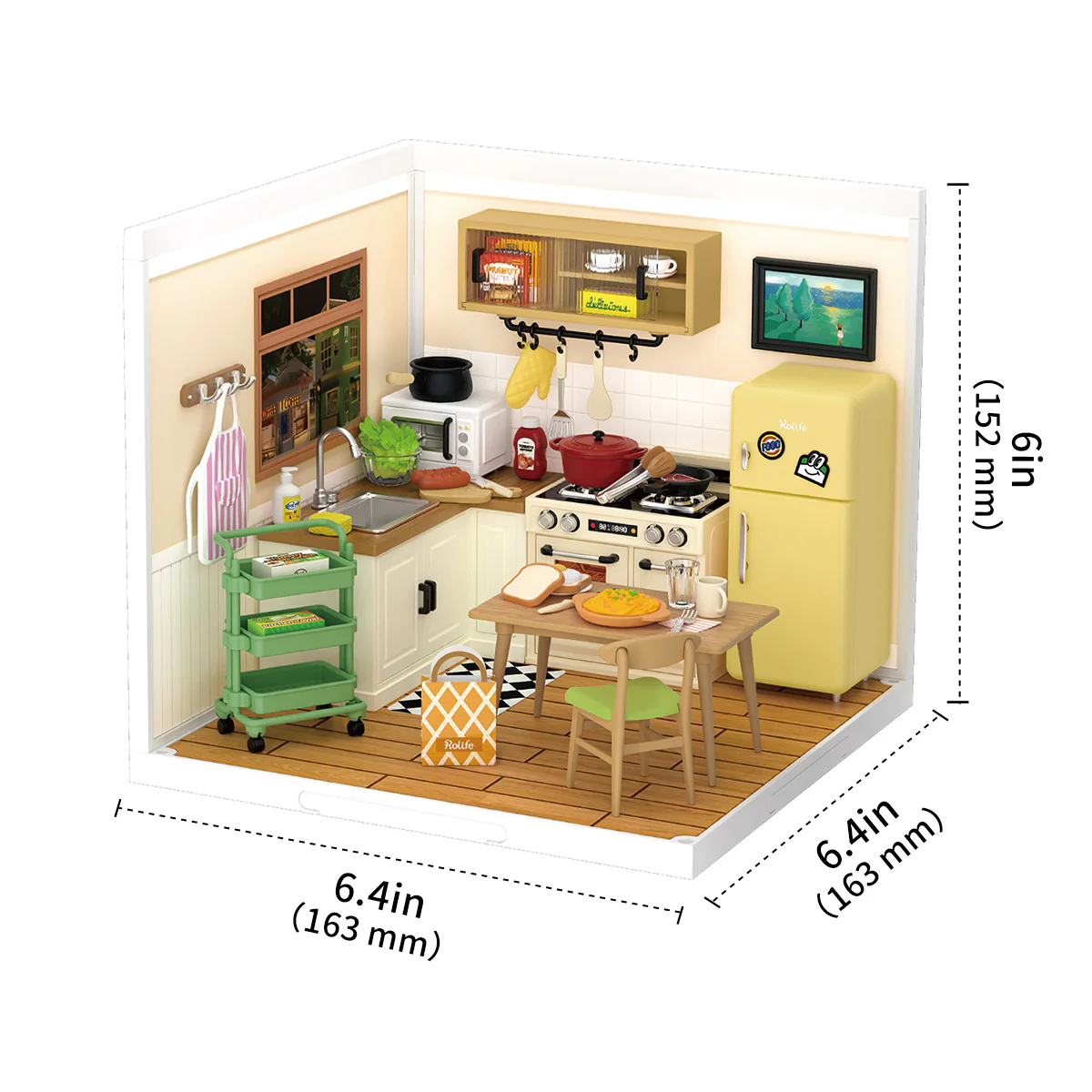 Rolife Happy Meals Kitchen DIY Miniature House DW008 - Image 6