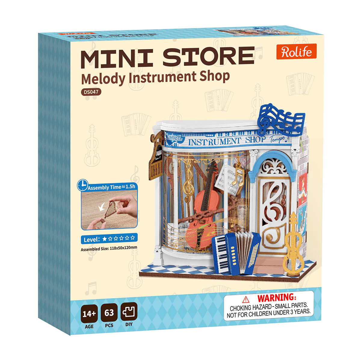 Rolife Melody Instrument Shop DIY Miniature House DS047 - Image 3