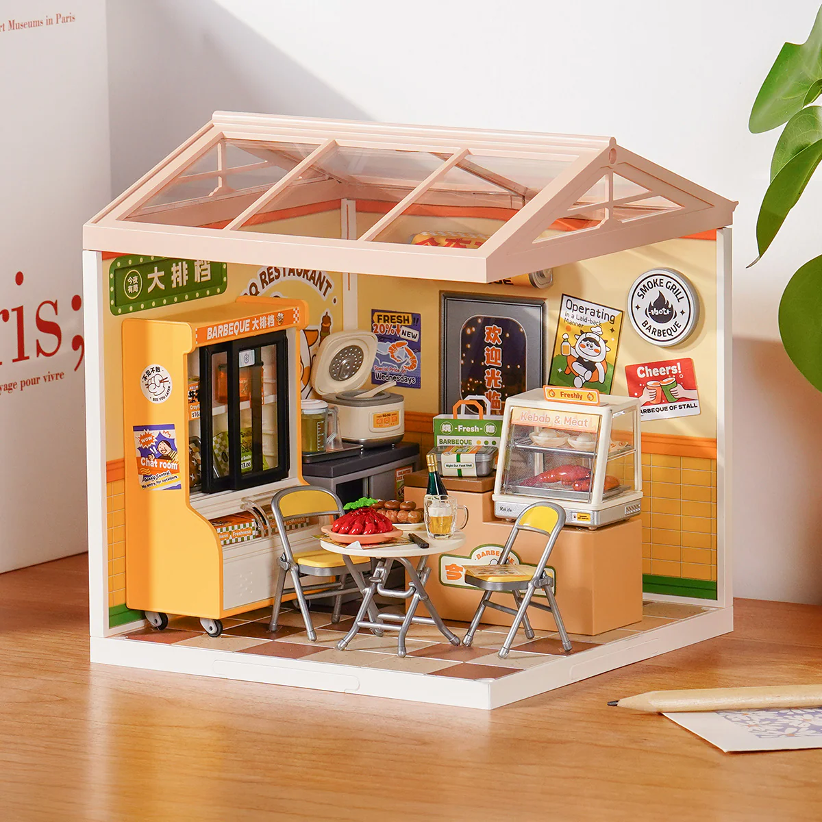 Rolife Night Out Food Stall DIY Miniature House DW022 - Image 2