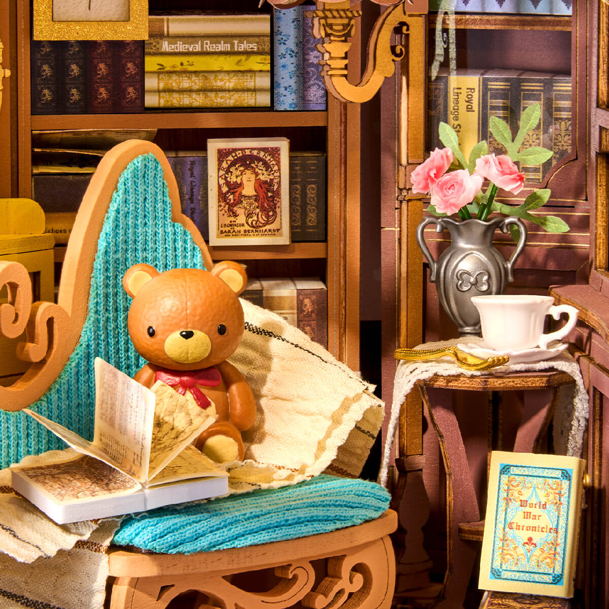 Rolife Quiet Corner Study DIY Book Nook TGE03 - Image 5