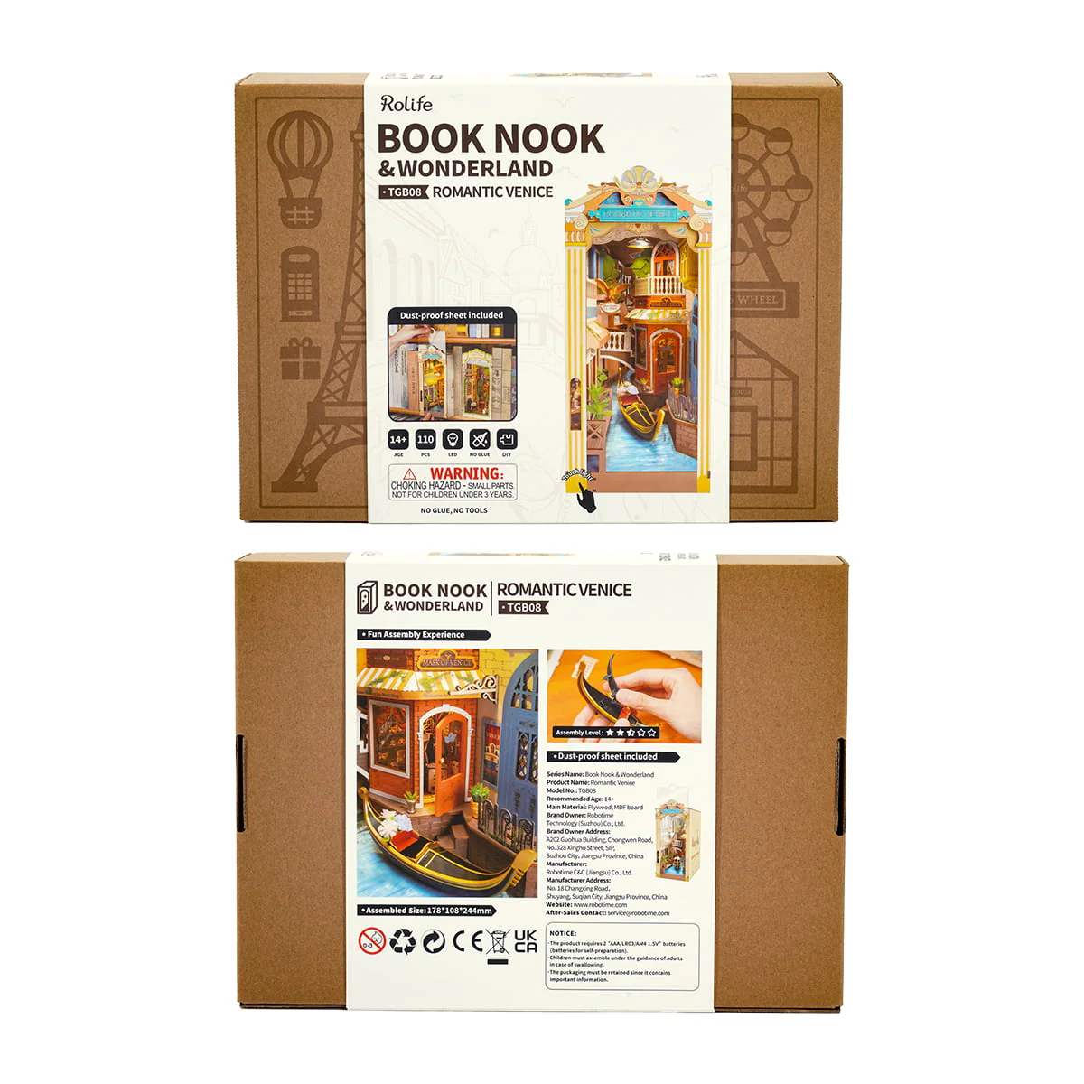Rolife Romantic Venice DIY Book Nook Kit TGB08 - Image 8
