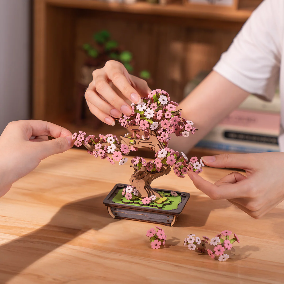 Rolife Sakura Bonsai DIY Wooden 3D Puzzle TG415 - Image 6