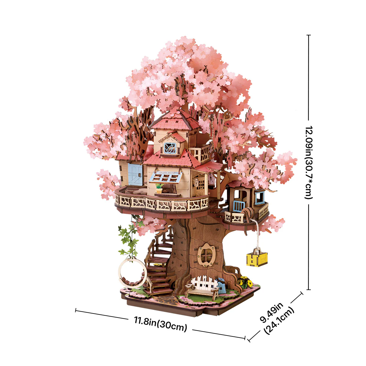 Rolife Sakura Tree House DIY Wooden 3D Puzzle TGS04 - Image 7