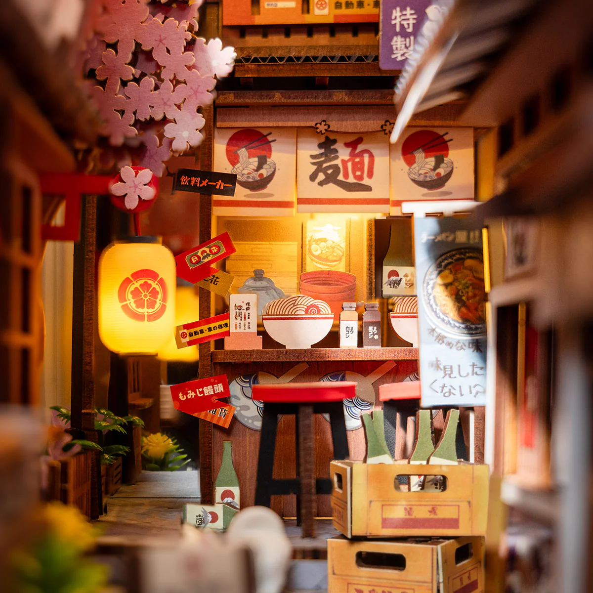 Rolife Sakura Wine Alley DIY Book Nook TGB11 - Image 4