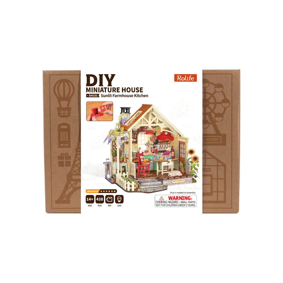 Rolife Sunlit Farmhouse Kitchen DIY Miniature House DH101 - Image 7
