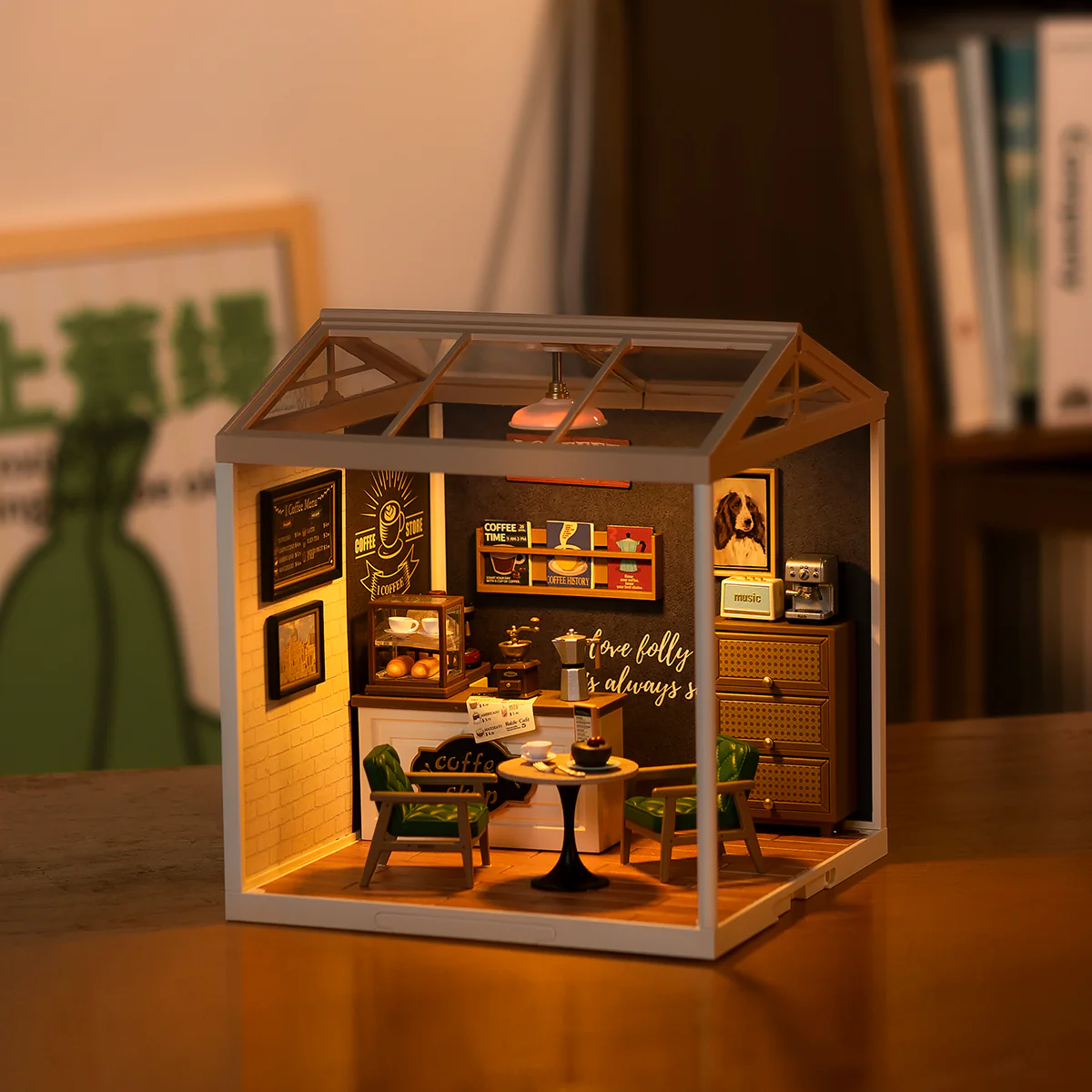 Rolife Super Creator Daily Inspiration Cafe DIY Miniature House Kit DW001 - Image 2