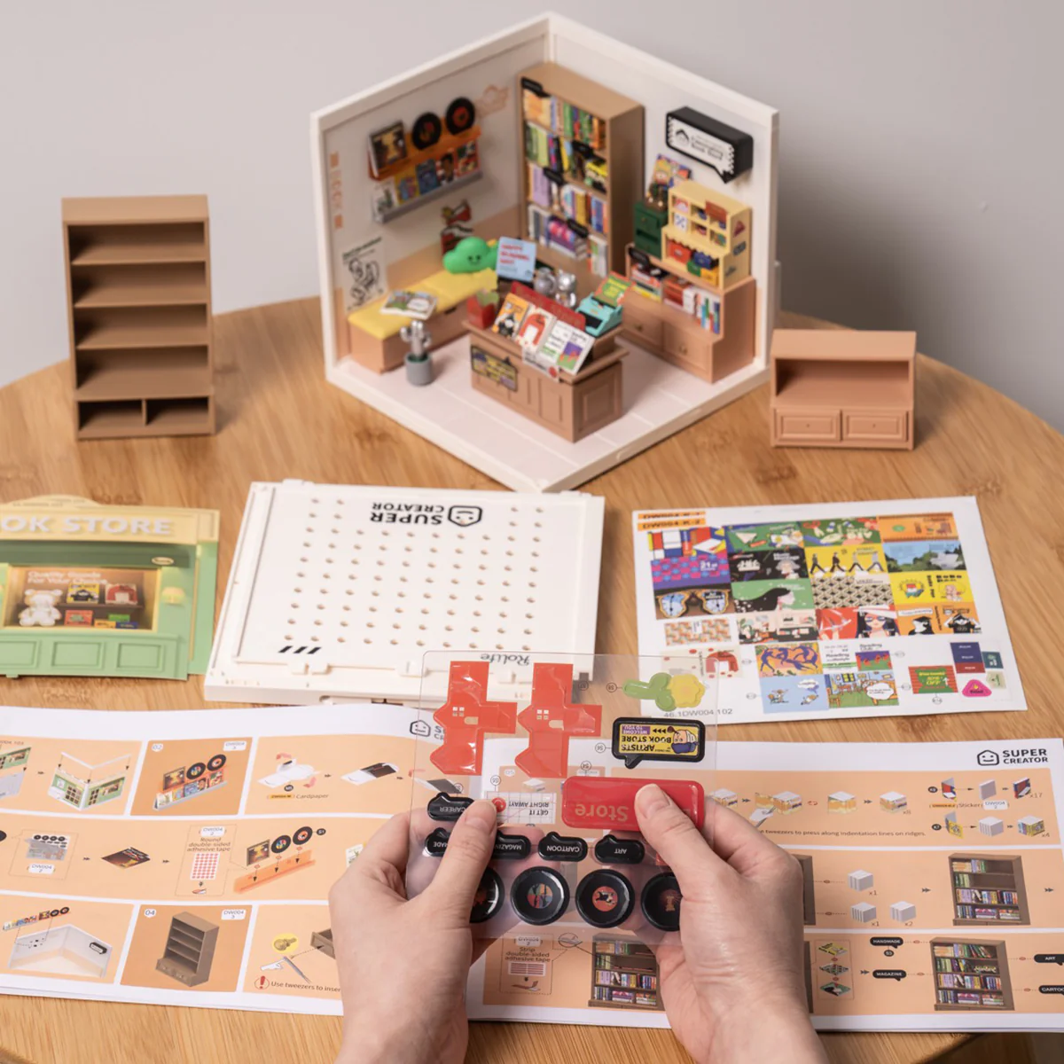 Rolife Super Creator Fascinating Book Store DIY Miniature House Kit DW004 - Image 5