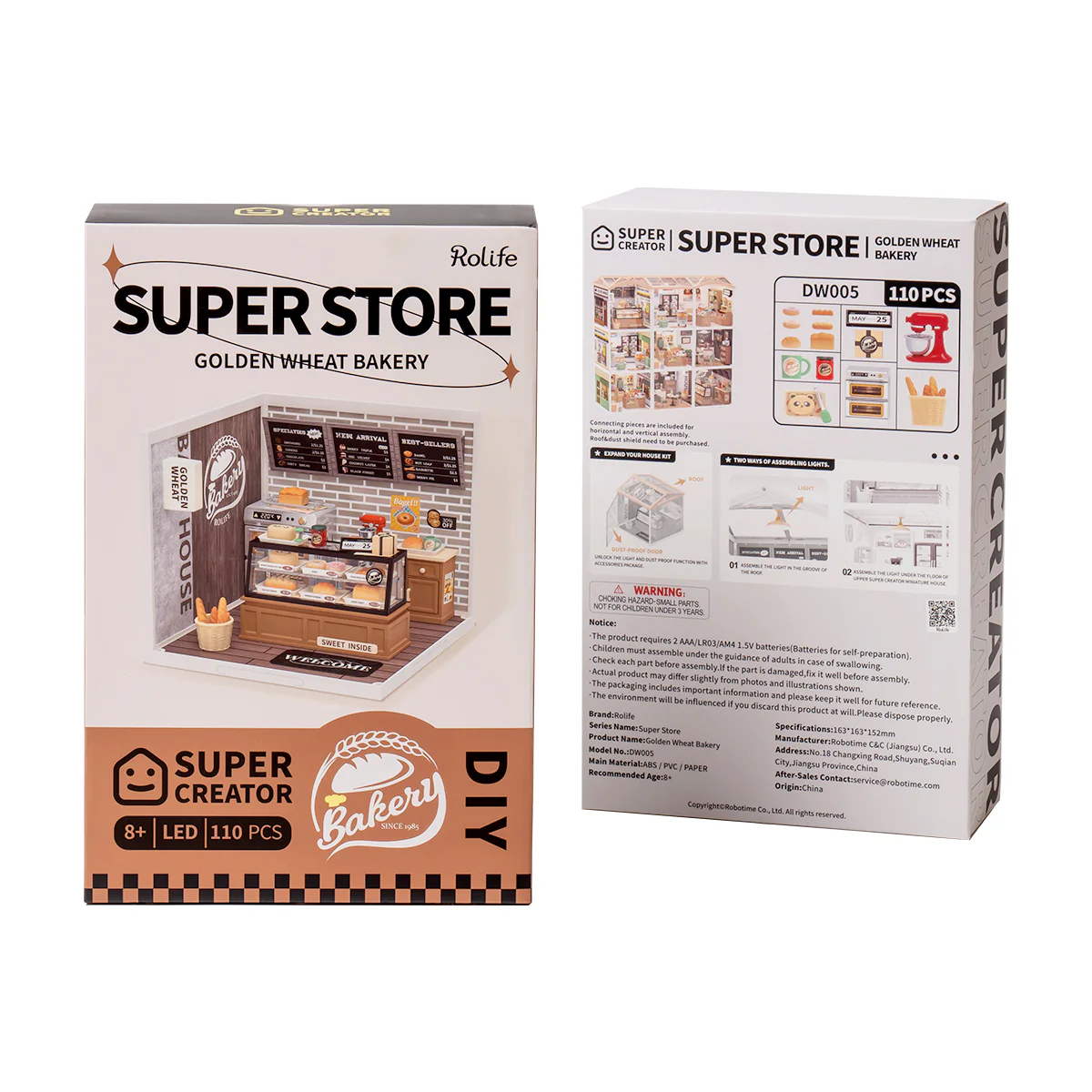 Rolife Super Creator Golden Wheat Bakery DIY Miniature House Kit DW005 - Image 7