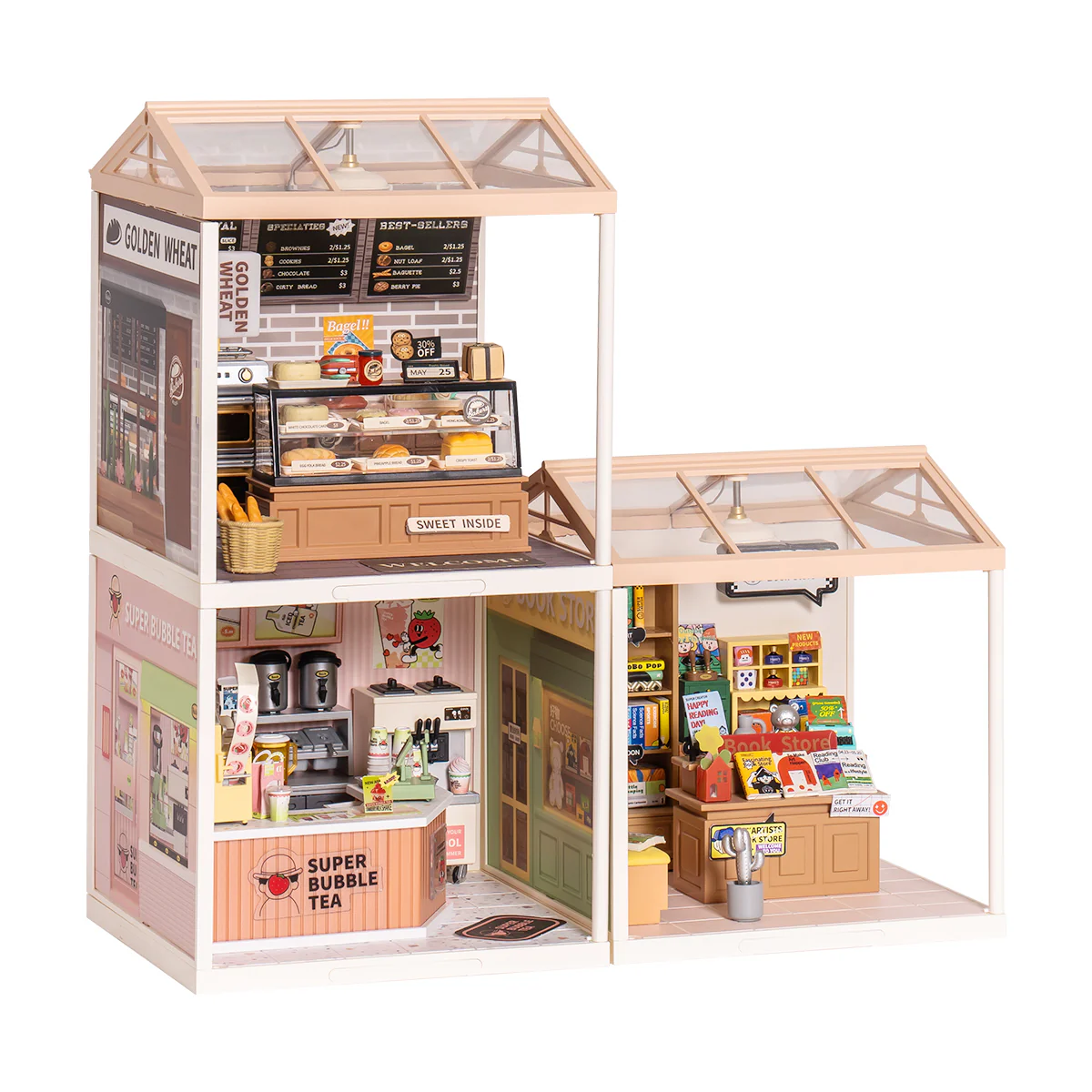 Rolife Super Creator 3 in 1 L Shape DIY Miniature House - Image 2