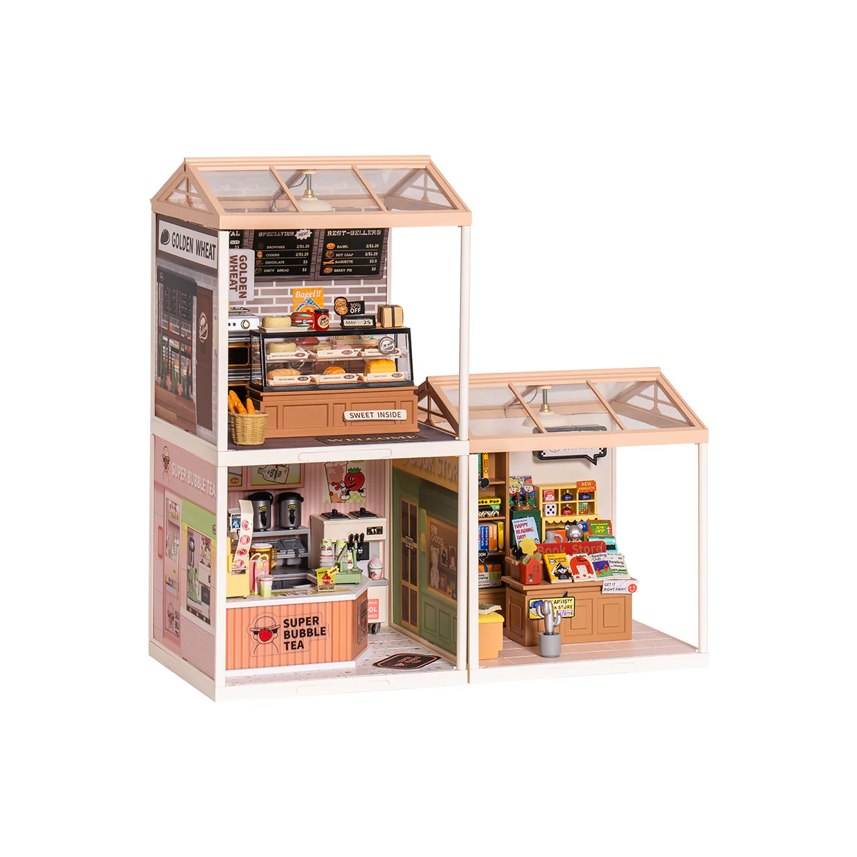 Rolife Super Creator 3 in 1 L Shape DIY Miniature House - Image 3