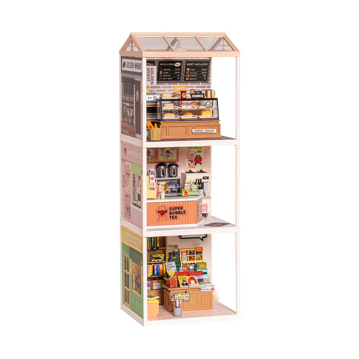Rolife Super Creator 3 in 1 I Shape DIY Miniature House - Image 5