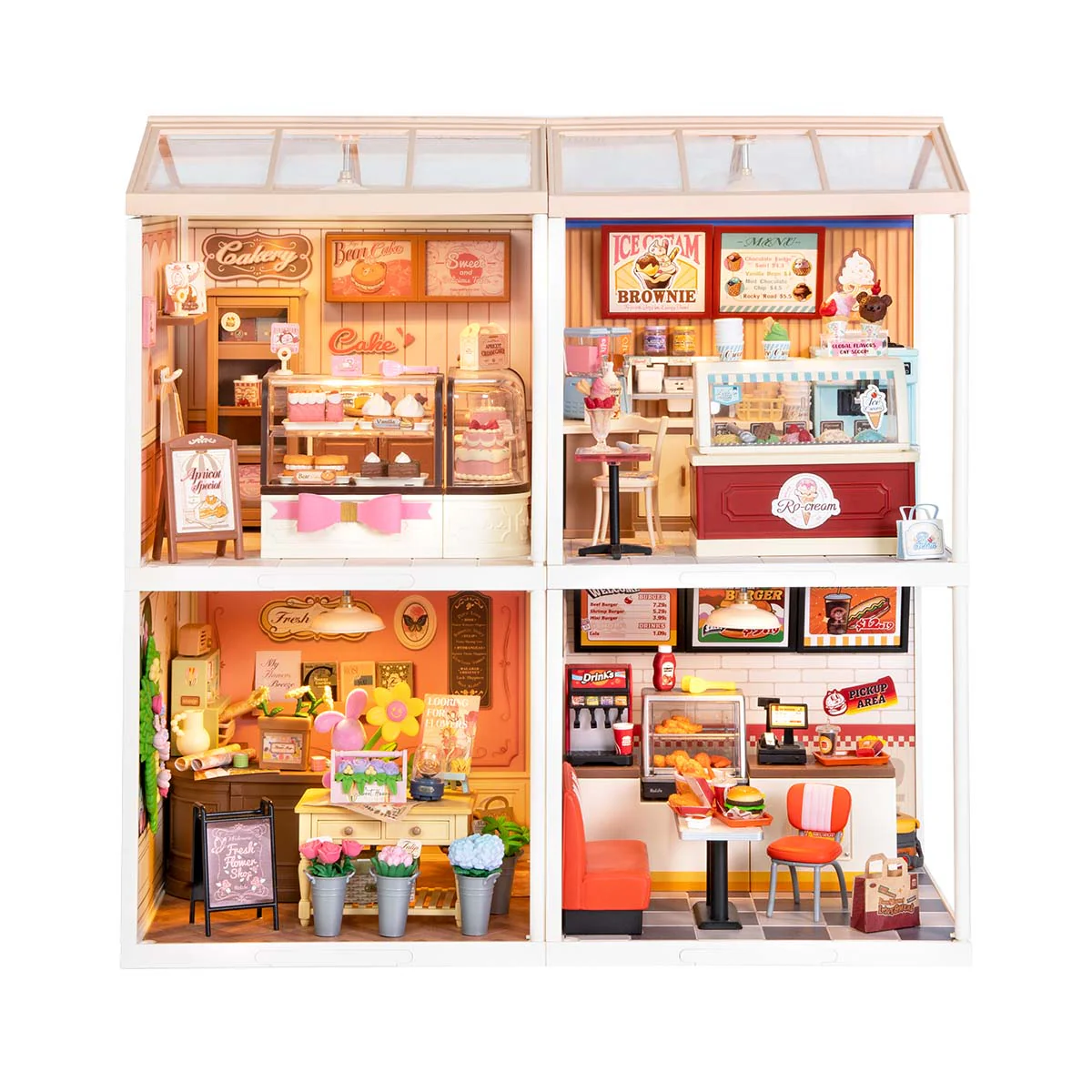 Rolife Super Creator 4 in 1 Four Grid DIY Miniature House