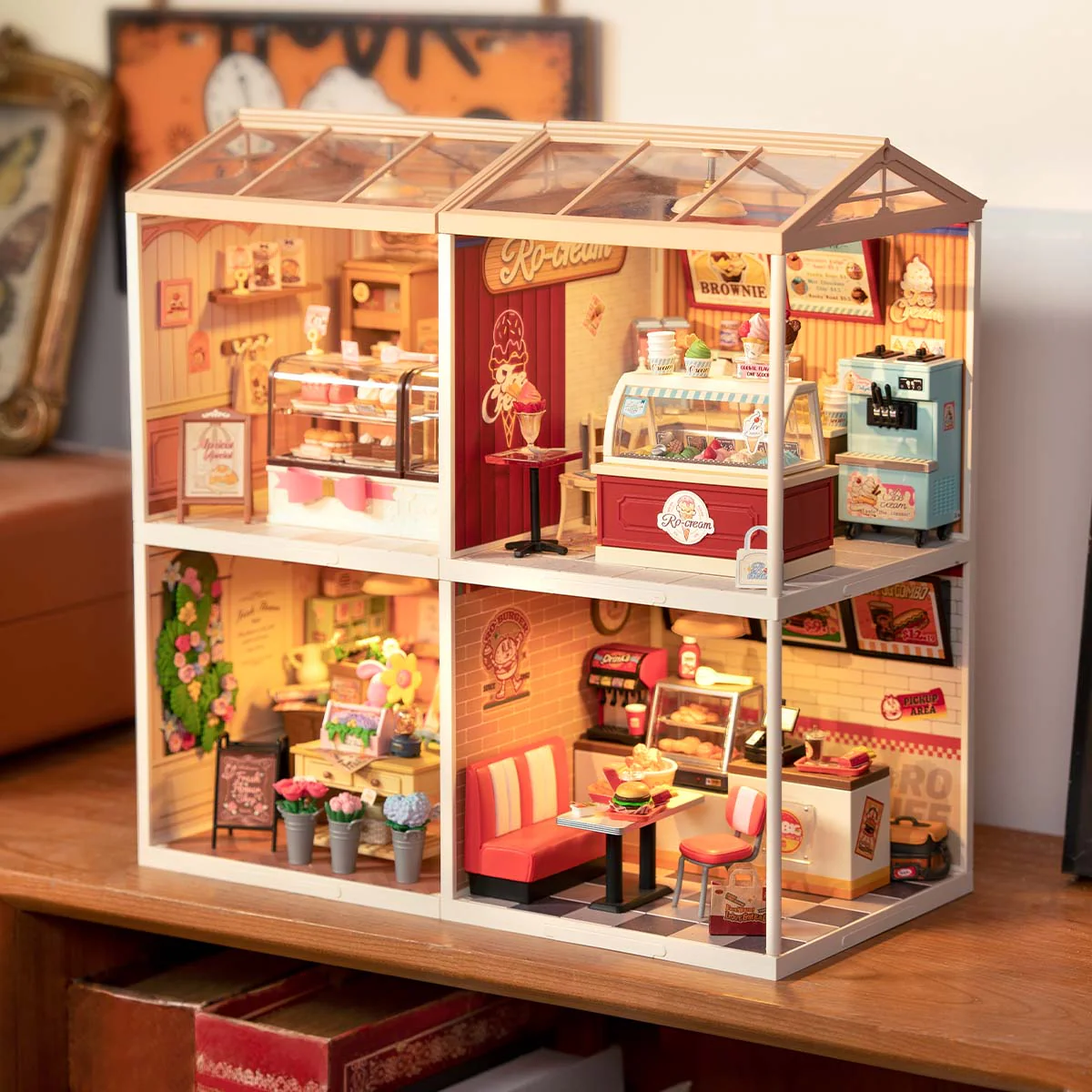 Rolife Super Creator 4 in 1 Four Grid DIY Miniature House - Image 3