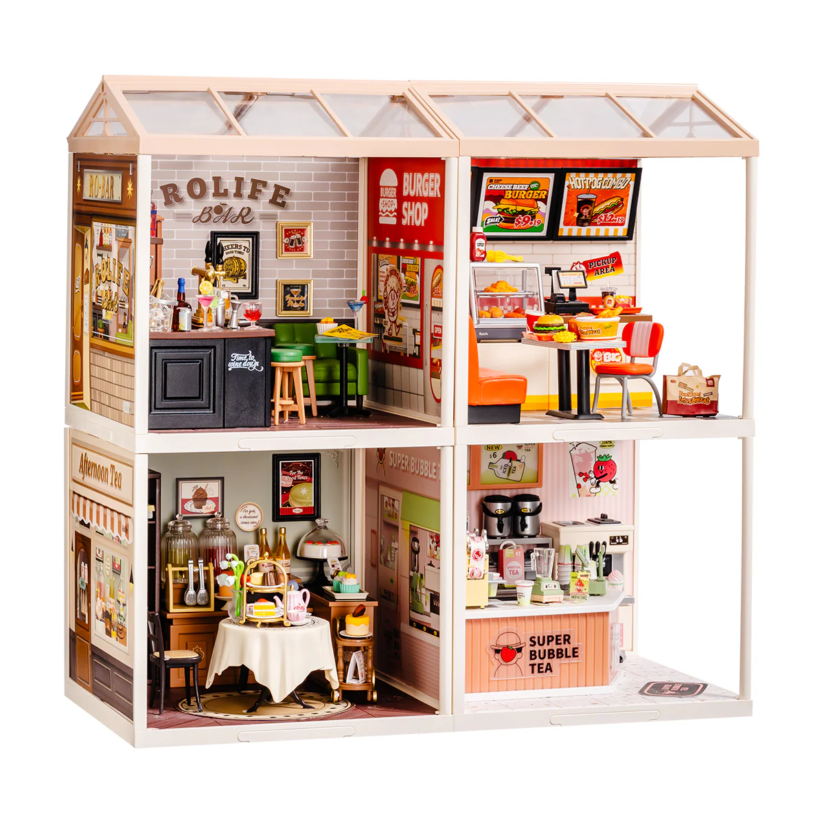 Rolife Super Creator 4 in 1 Four Grid DIY Miniature House - Image 5