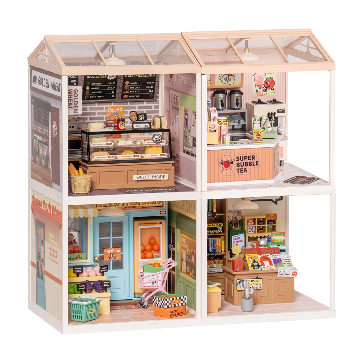 Rolife Super Creator 4 in 1 Four Grid DIY Miniature House - Image 6