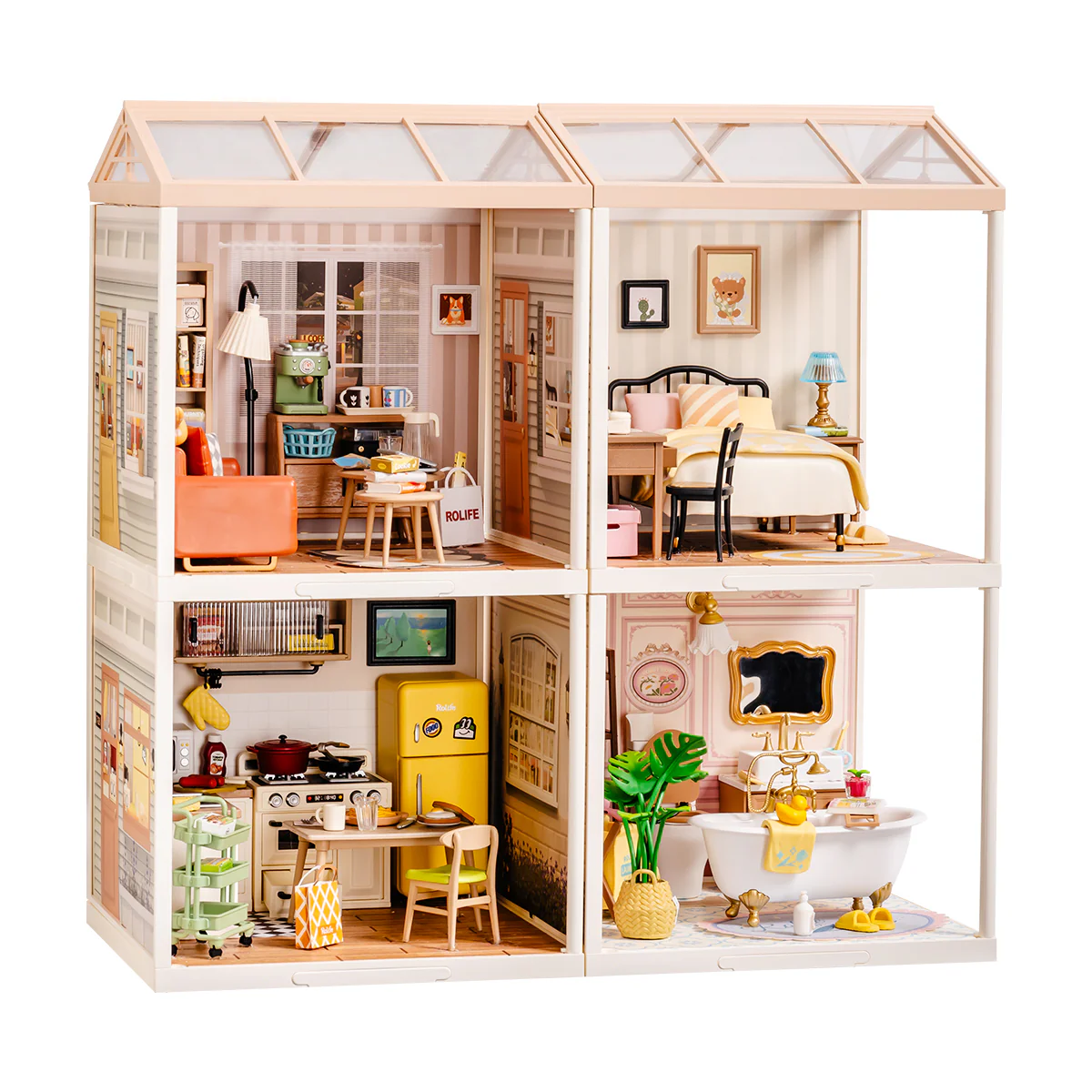Rolife Super Creator 4 in 1 Four Grid DIY Miniature House - Image 8