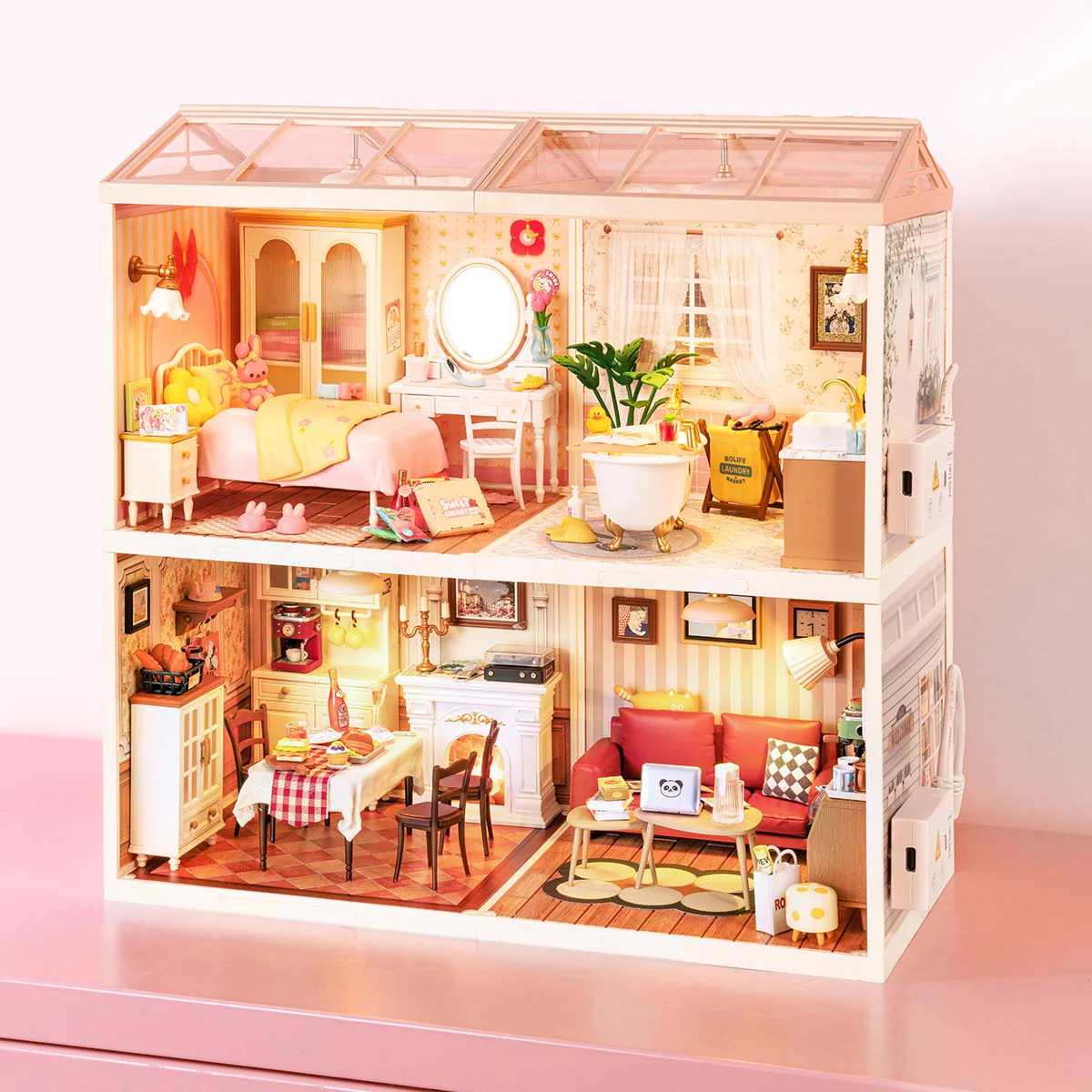 Rolife Super Creator 4 in 1 Four Grid DIY Miniature House - Image 9