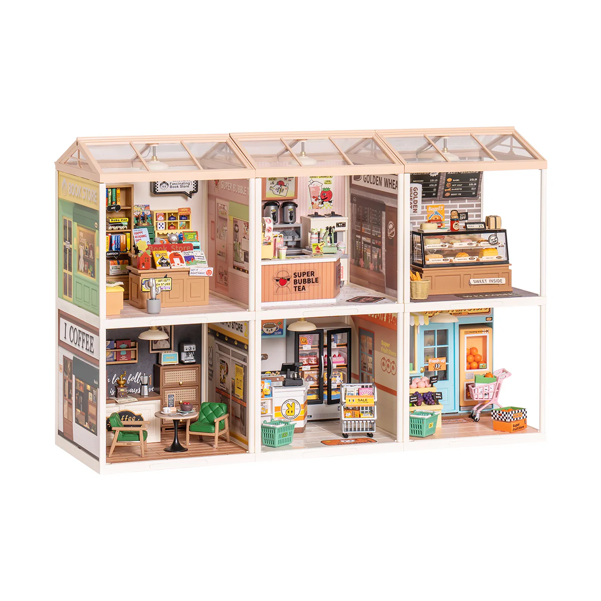 Rolife Super Creator 6 in 1 Six Grid DIY Miniature House - Image 2