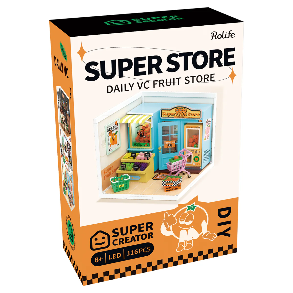 Rolife Super Creator Super Fruit Store DIY Miniature House Kit DW003 - Image 6