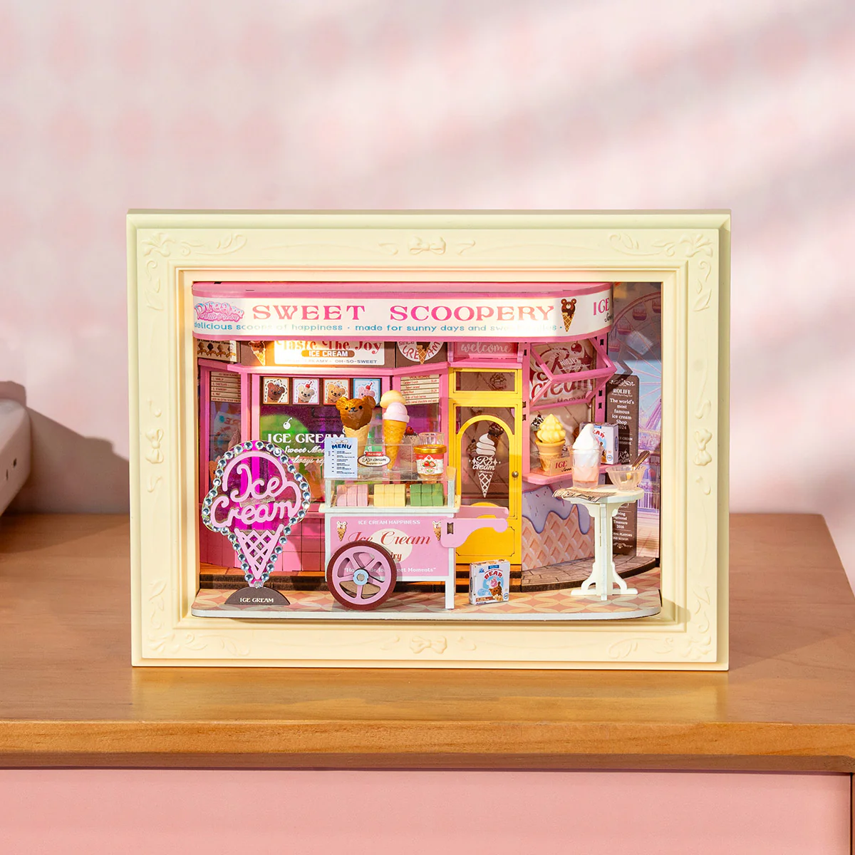 Rolife Sweet Scoopery Ice Cream 3D Wooden Puzzle DP002 - Image 2