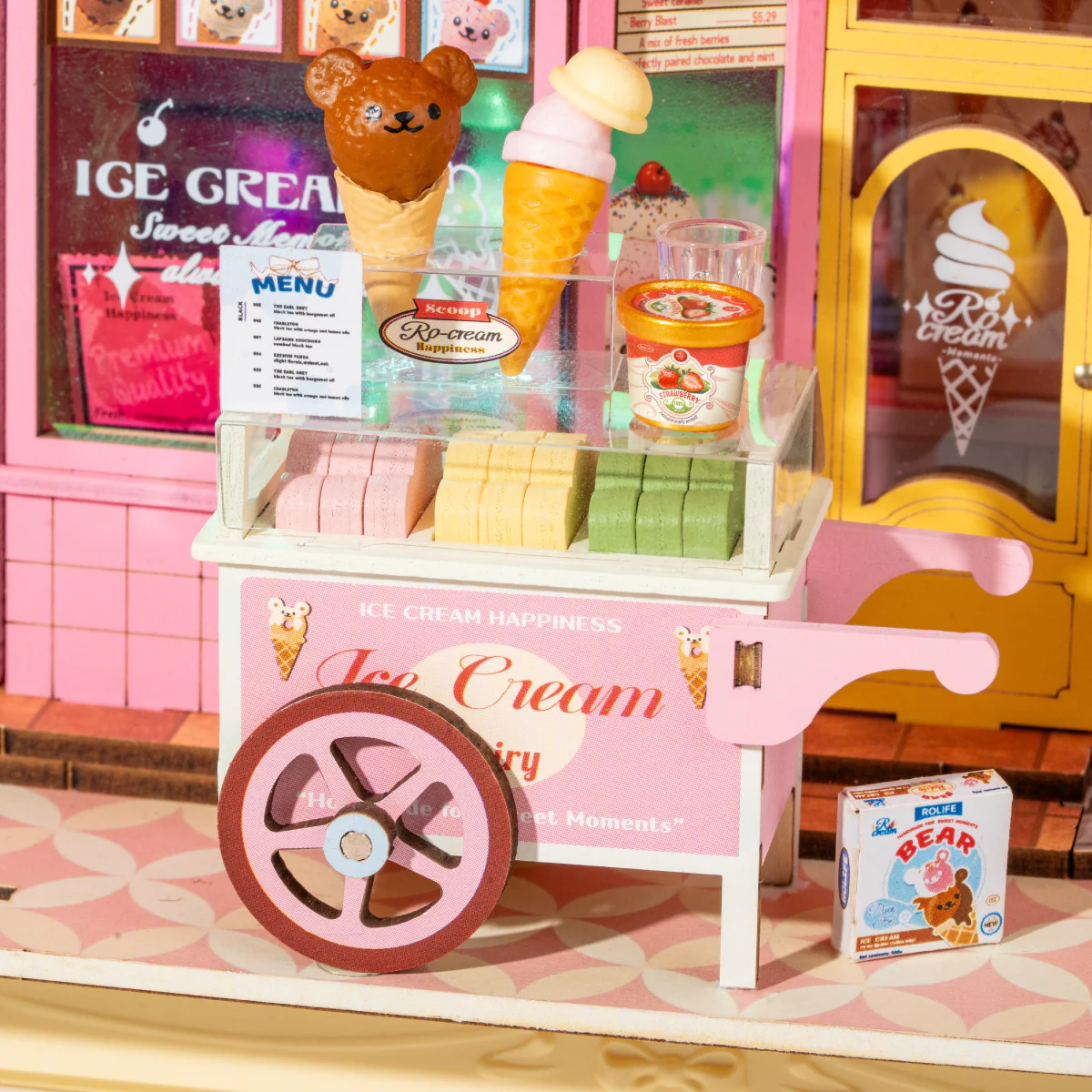 Rolife Sweet Scoopery Ice Cream 3D Wooden Puzzle DP002 - Image 4