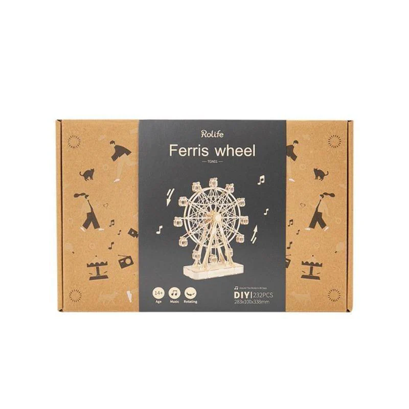 Rolife Ferris Wheel 3D Wooden Puzzle Music Box TGN01 - Image 7