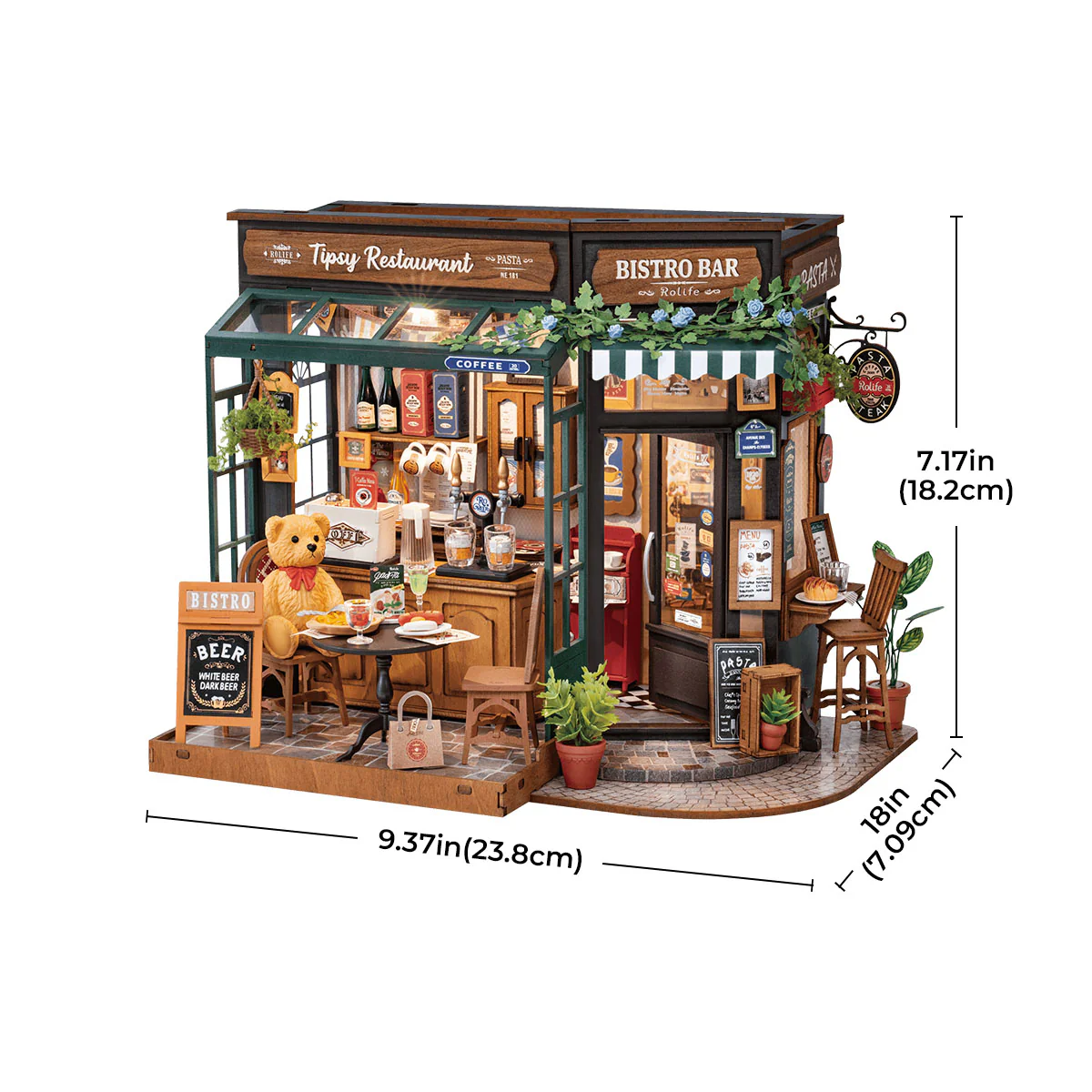 Rolife Tipsy Restaurant DIY Miniature House DG167 - Image 5