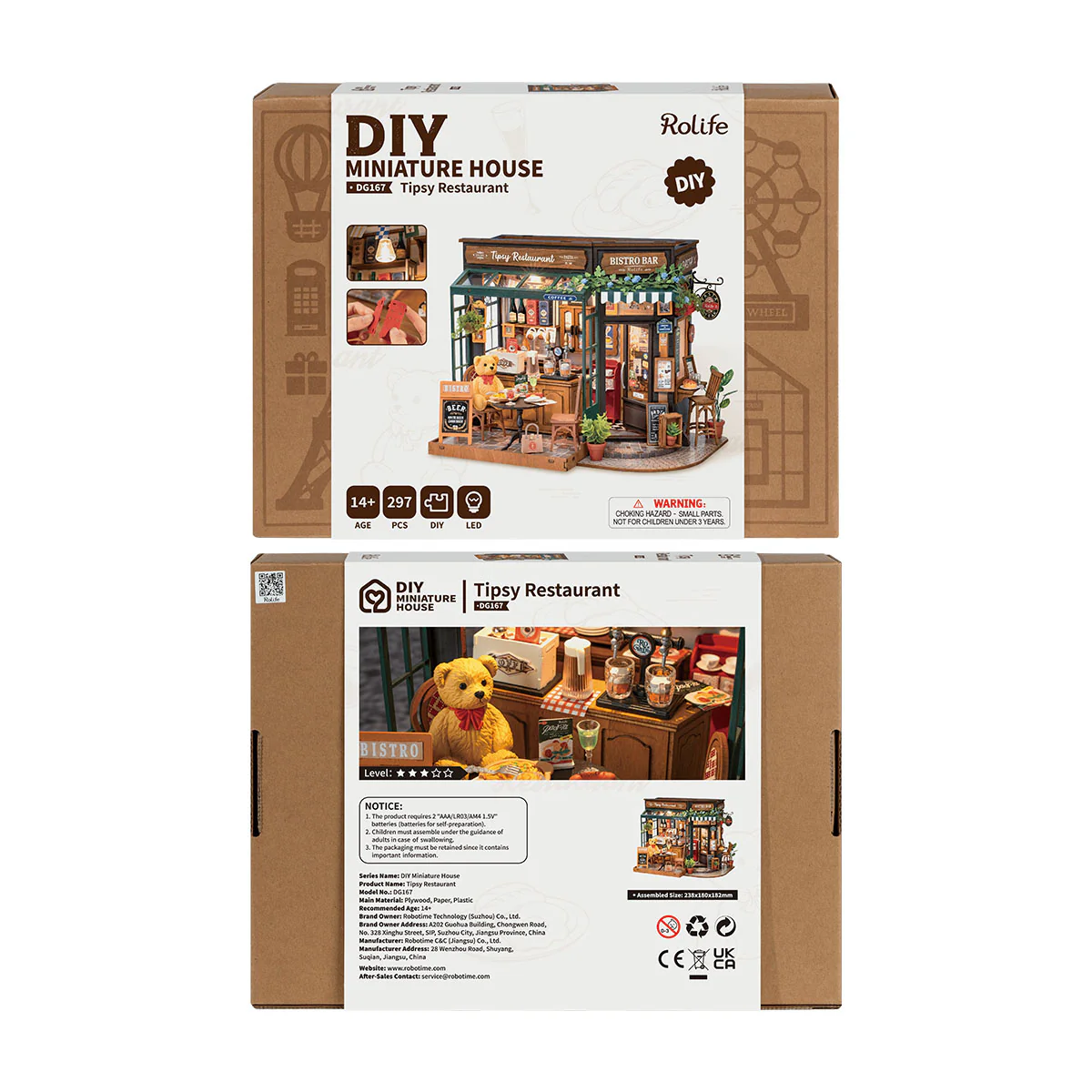 Rolife Tipsy Restaurant DIY Miniature House DG167 - Image 6
