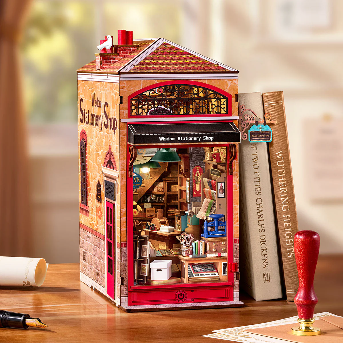 Rolife Wisdom Stationery Shop DIY Book Nook TGB19 - Image 2