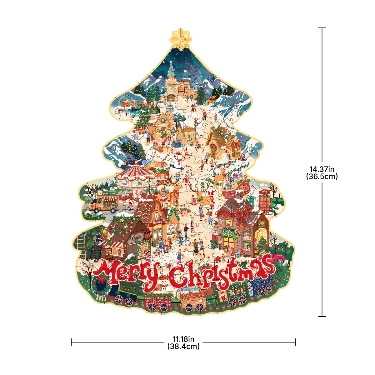 Rowood Christmas Town Wooden Jigsaw Puzzle TA007 - Image 5
