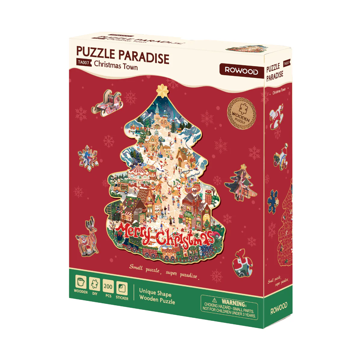 Rowood Christmas Town Wooden Jigsaw Puzzle TA007 - Image 6