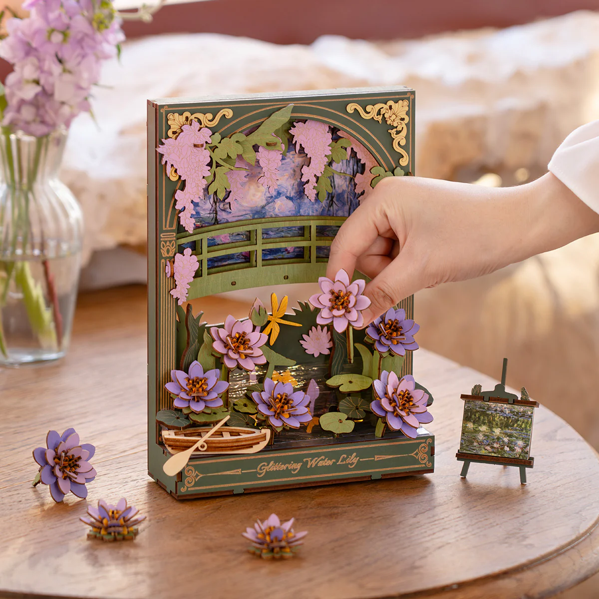Rowood Glittering Water Lily Wall Art 3D Wooden Puzzle TH001 - Image 7